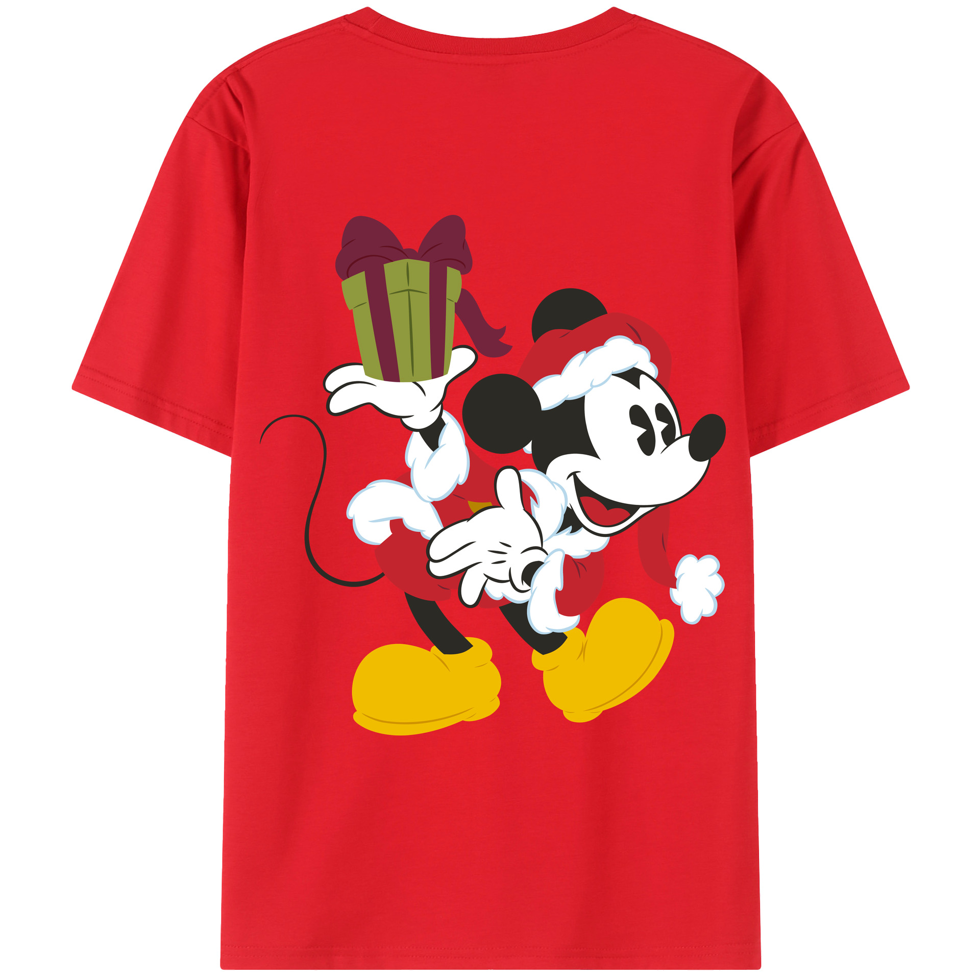 （画像用） ミッキーマウス Mickey Mouse レディース半袖Tシャツ(バックプリント)
