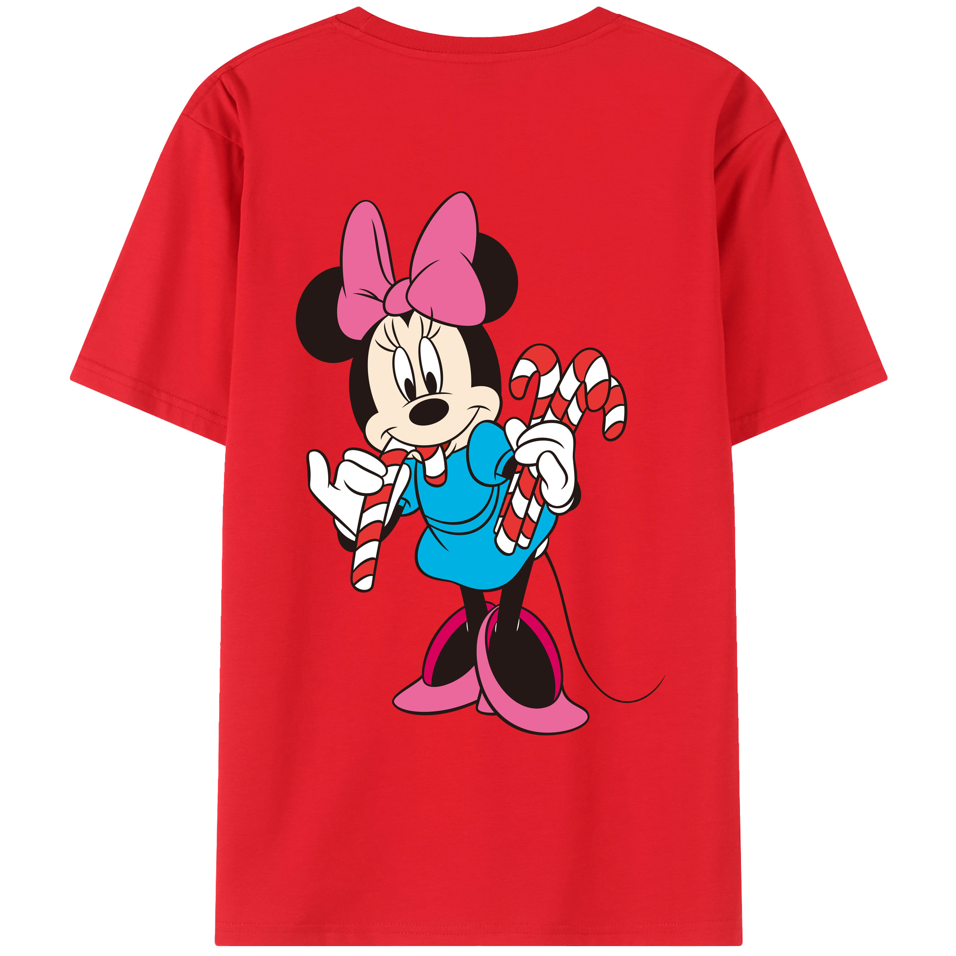 （画像用） ミッキーマウス Mickey Mouse レディース半袖Tシャツ(バックプリント)