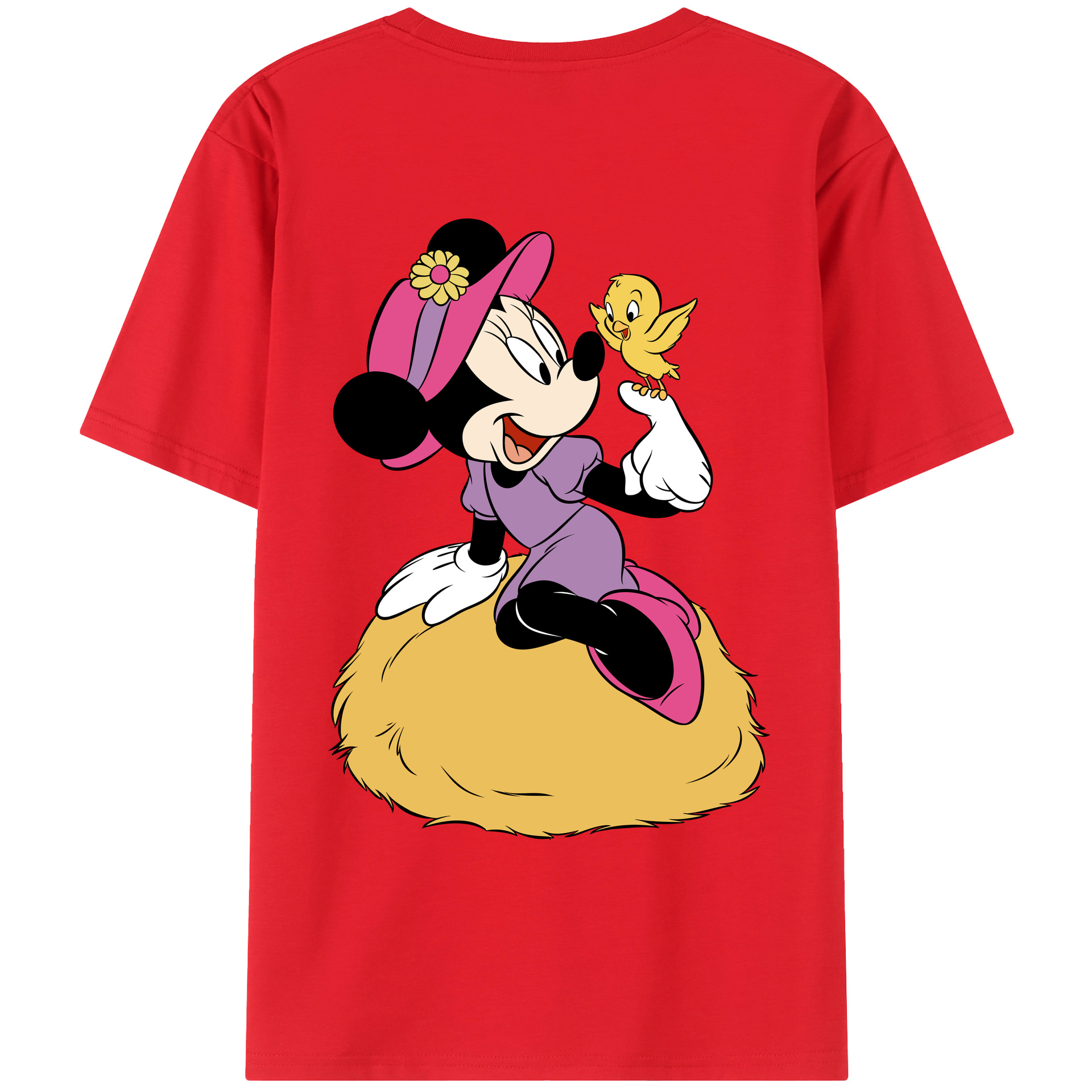 （画像用） ミッキーマウス Mickey Mouse レディース半袖Tシャツ(バックプリント)