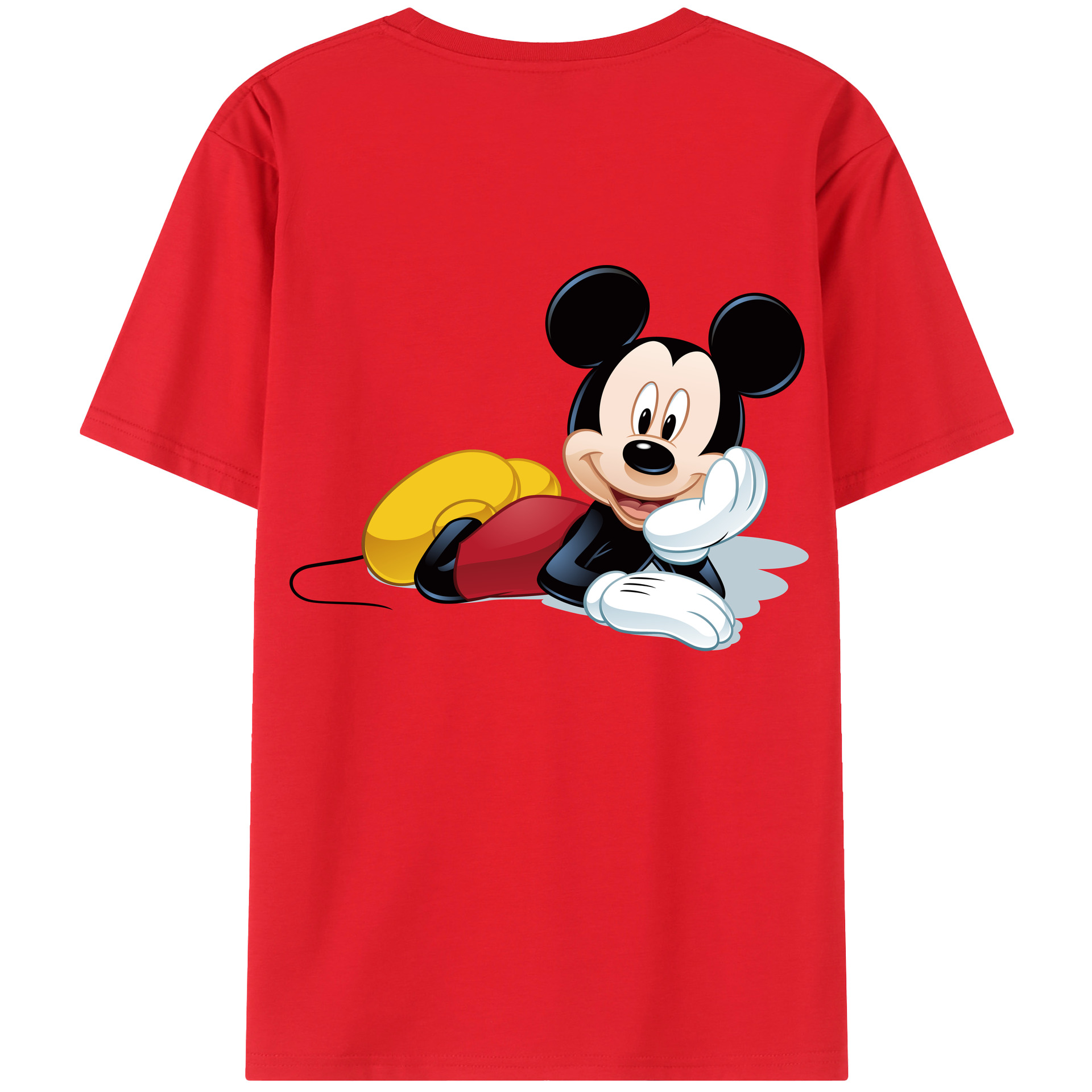 （画像用） ミッキーマウス Mickey Mouse レディース半袖Tシャツ(バックプリント)