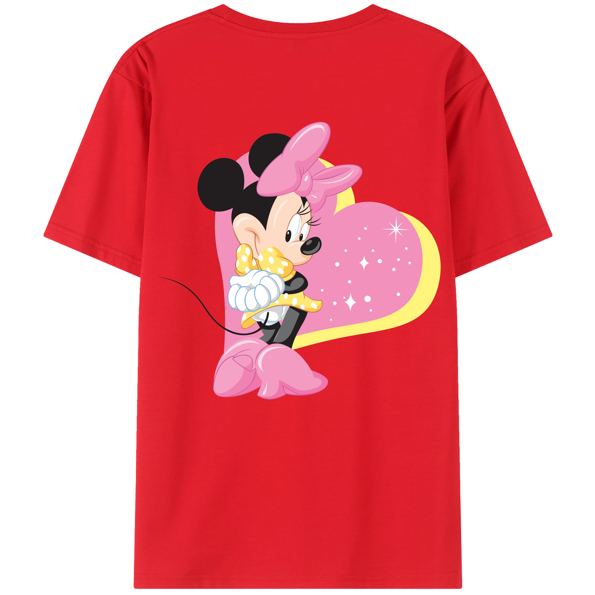 （画像用） ミッキーマウス Mickey Mouse レディース半袖Tシャツ(バックプリント)
