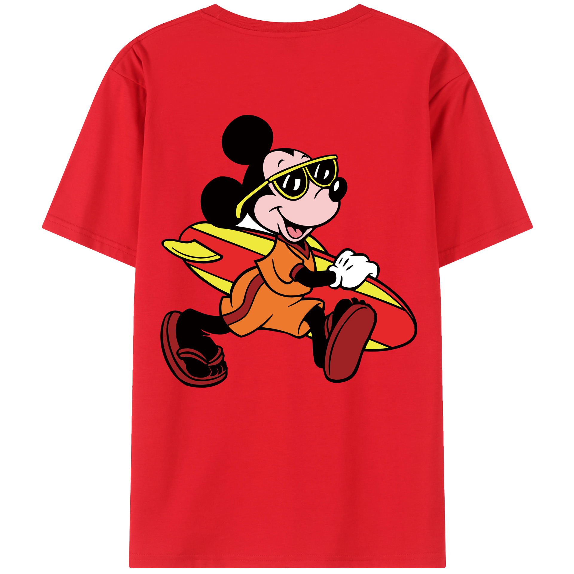（画像用） ミッキーマウス Mickey Mouse レディース半袖Tシャツ(バックプリント)