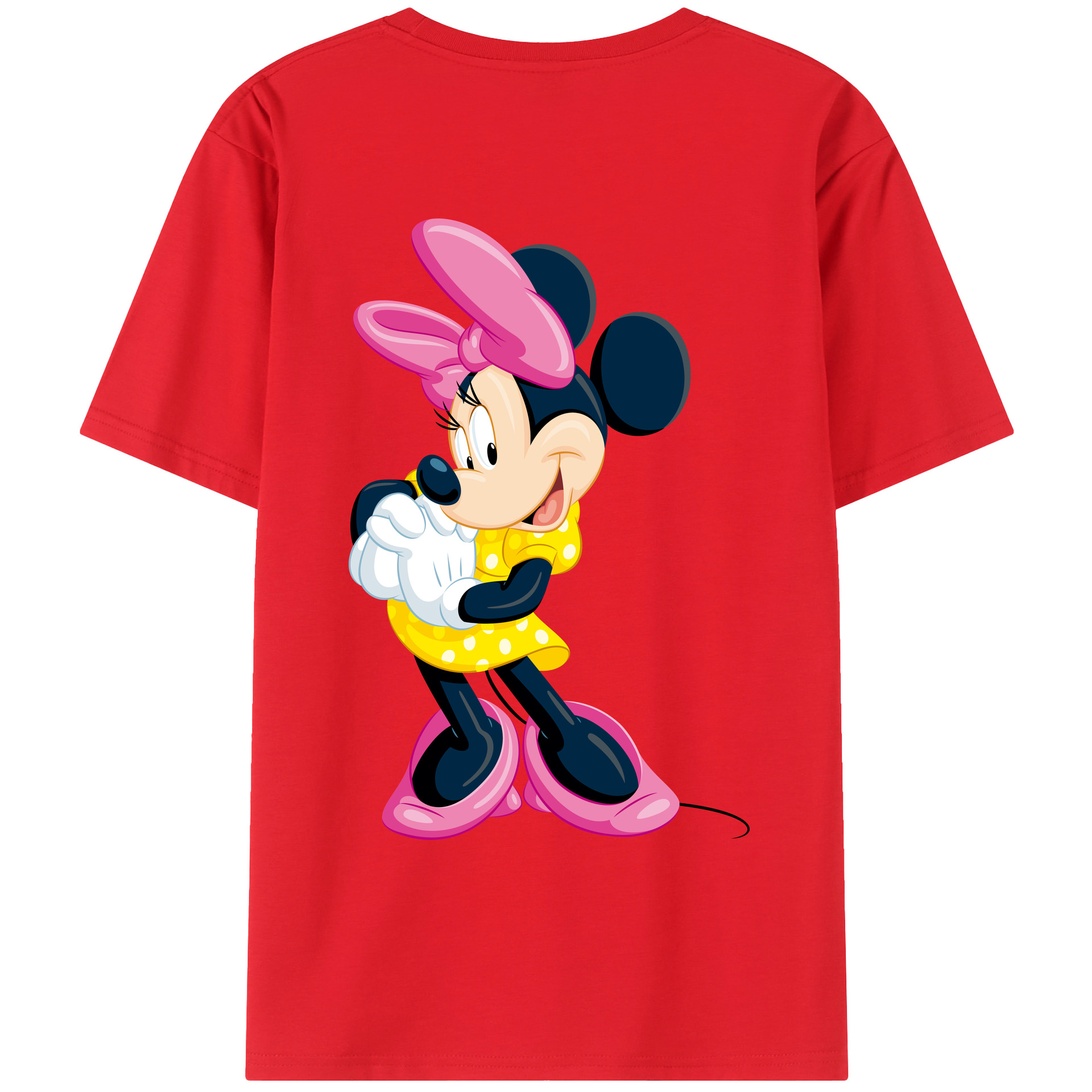 （画像用） ミッキーマウス Mickey Mouse レディース半袖Tシャツ(バックプリント)