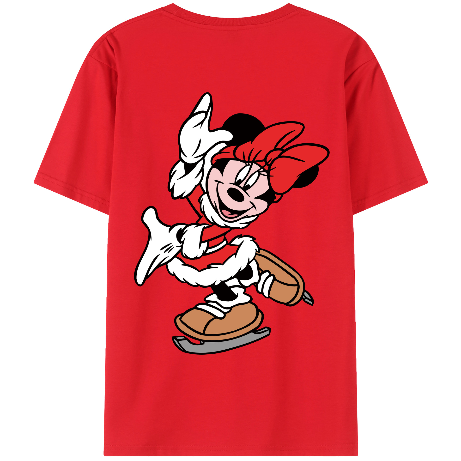 （画像用） ミッキーマウス Mickey Mouse レディース半袖Tシャツ(バックプリント)
