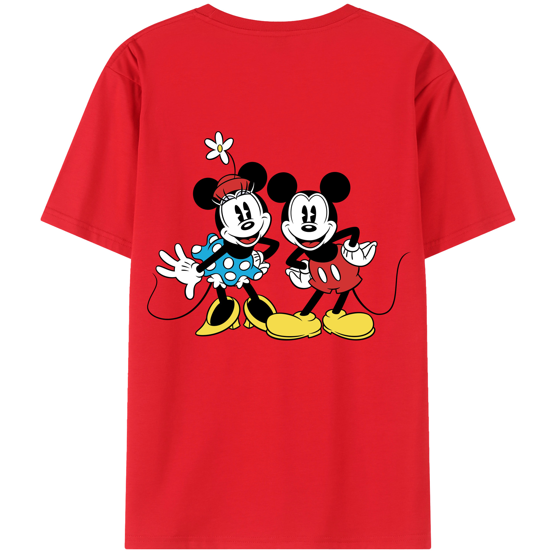 （画像用） ミッキーマウス Mickey Mouse レディース半袖Tシャツ(バックプリント)