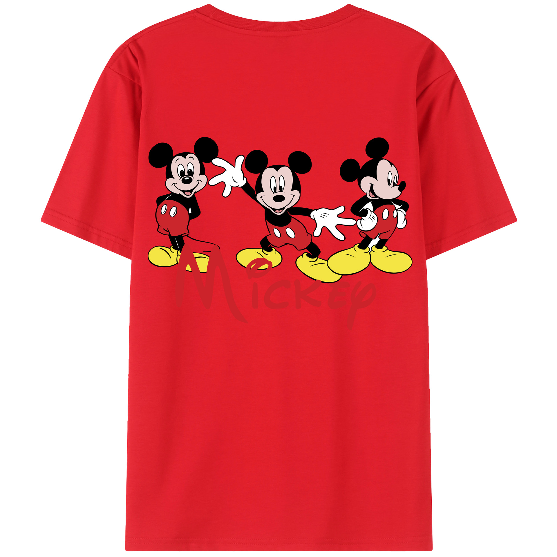 （画像用） ミッキーマウス Mickey Mouse レディース半袖Tシャツ(バックプリント)