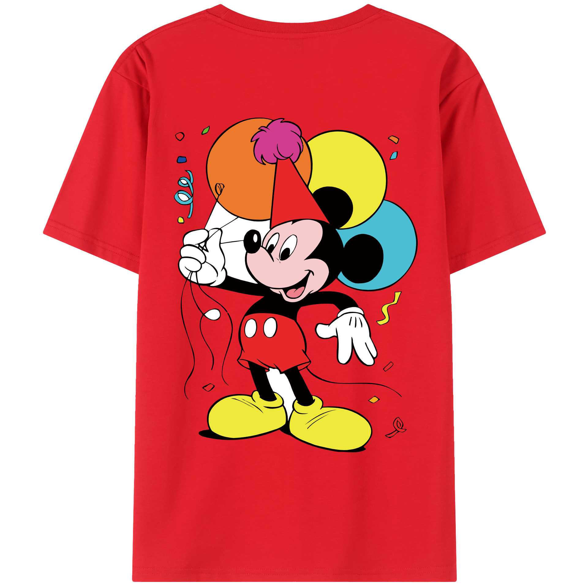 （画像用） ミッキーマウス Mickey Mouse レディース半袖Tシャツ(バックプリント)