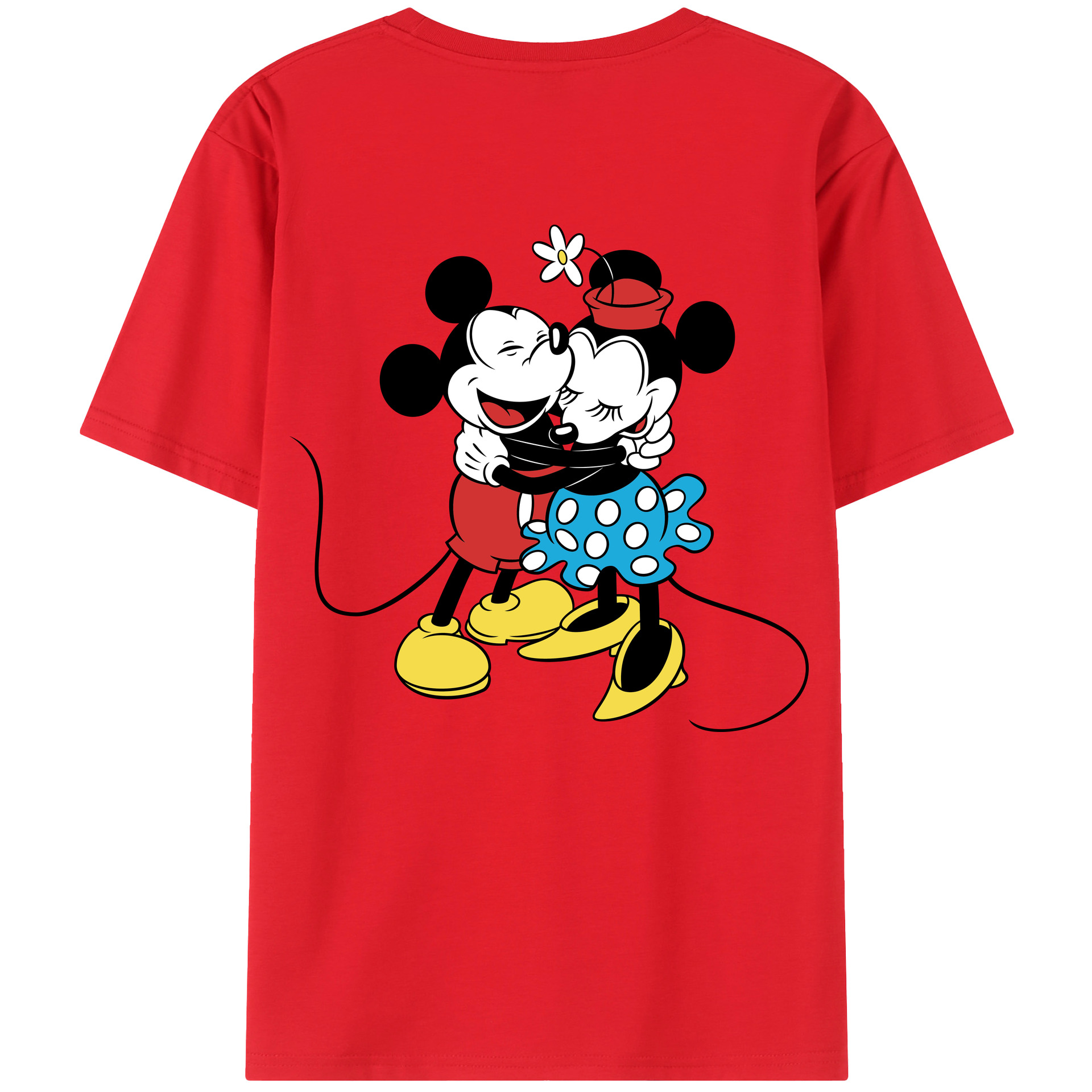（画像用） ミッキーマウス Mickey Mouse レディース半袖Tシャツ(バックプリント)