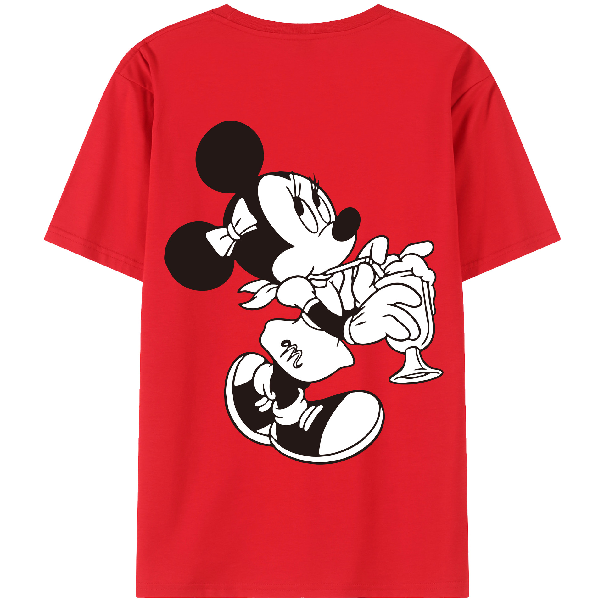 （画像用） ミッキーマウス Mickey Mouse レディース半袖Tシャツ(バックプリント)