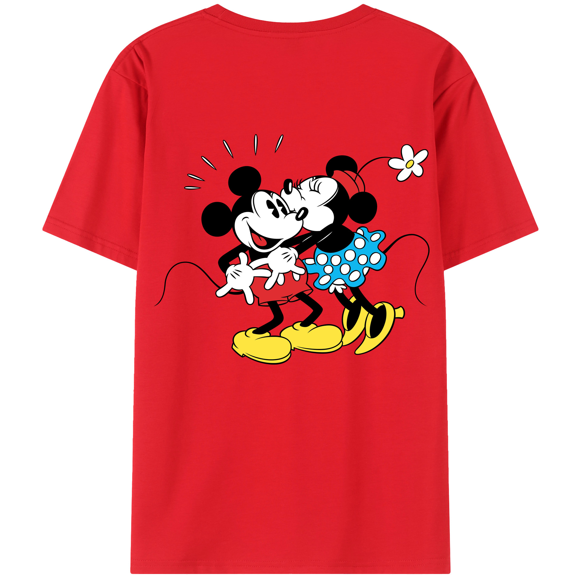 （画像用） ミッキーマウス Mickey Mouse レディース半袖Tシャツ(バックプリント)