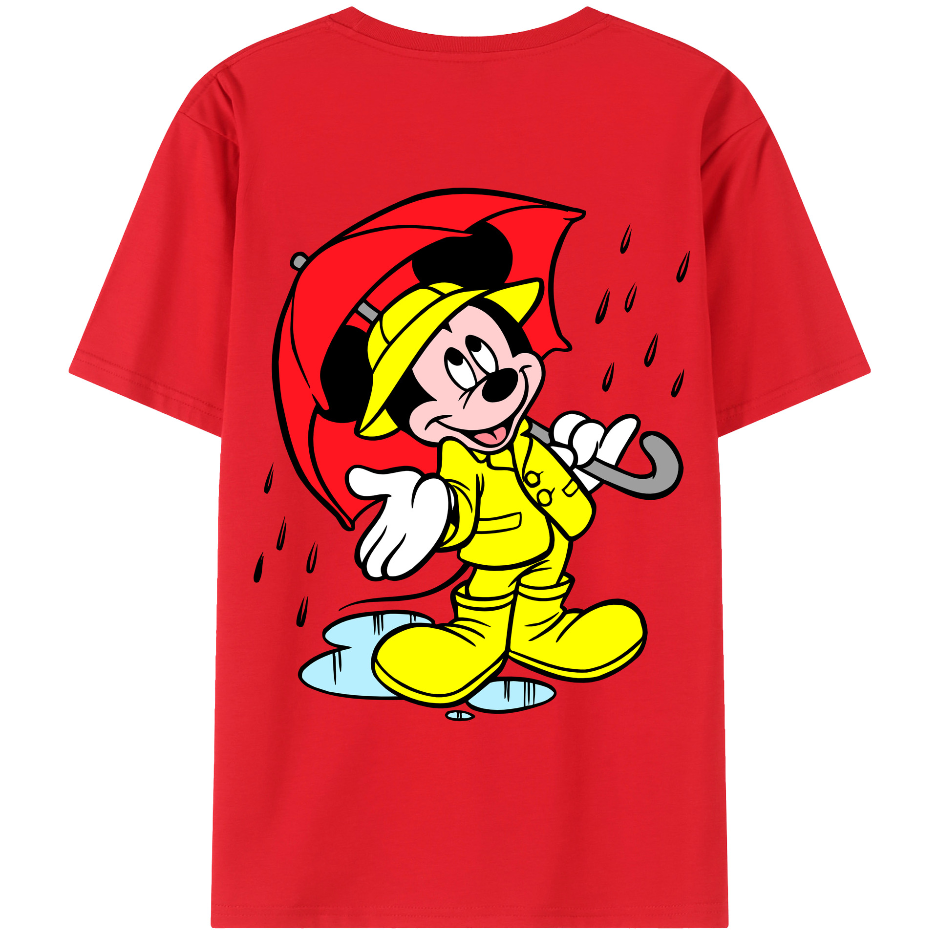 （画像用） ミッキーマウス Mickey Mouse レディース半袖Tシャツ(バックプリント)