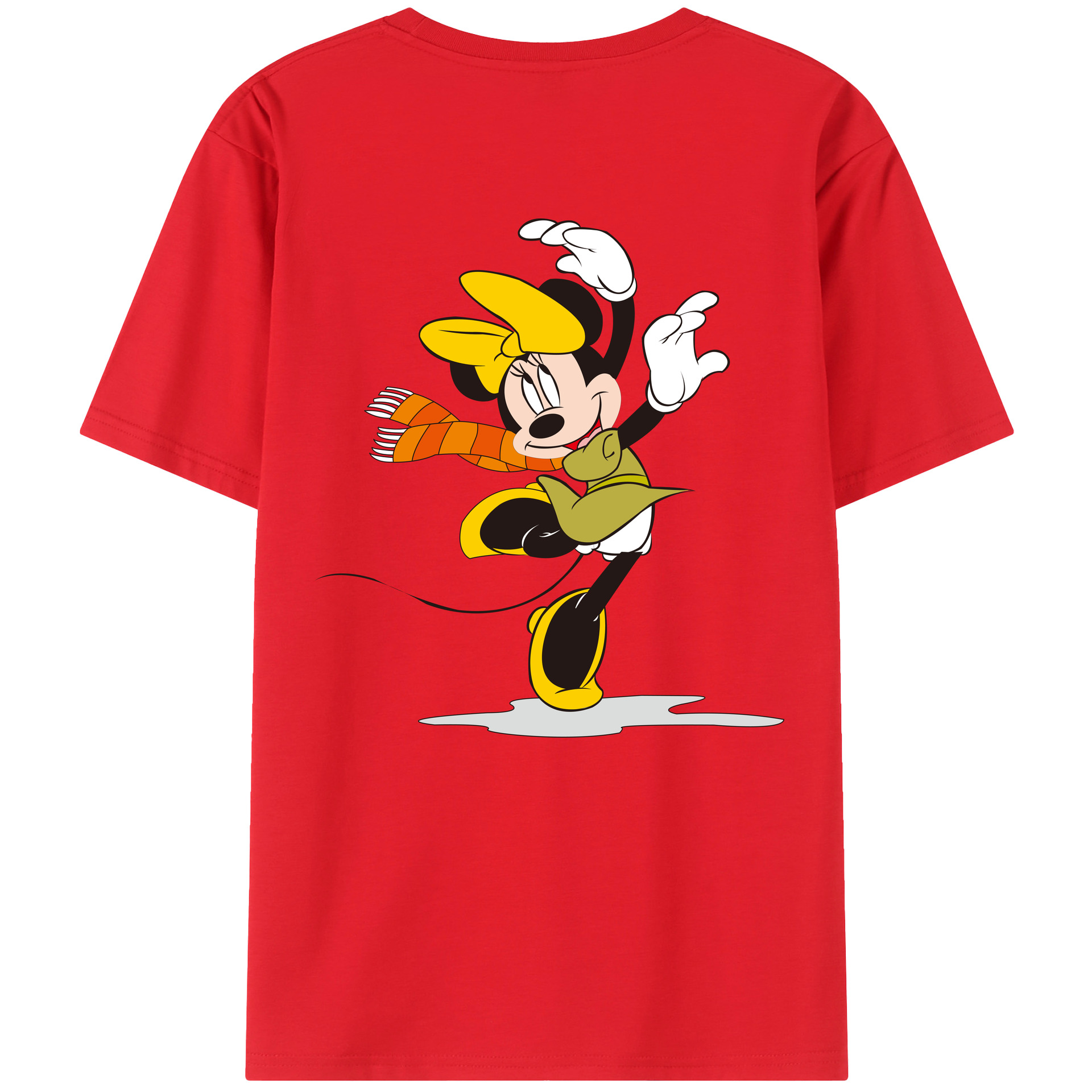 （画像用） ミッキーマウス Mickey Mouse レディース半袖Tシャツ(バックプリント)