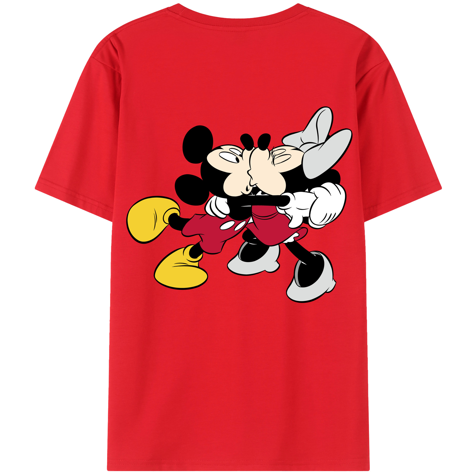 （画像用） ミッキーマウス Mickey Mouse レディース半袖Tシャツ(バックプリント)