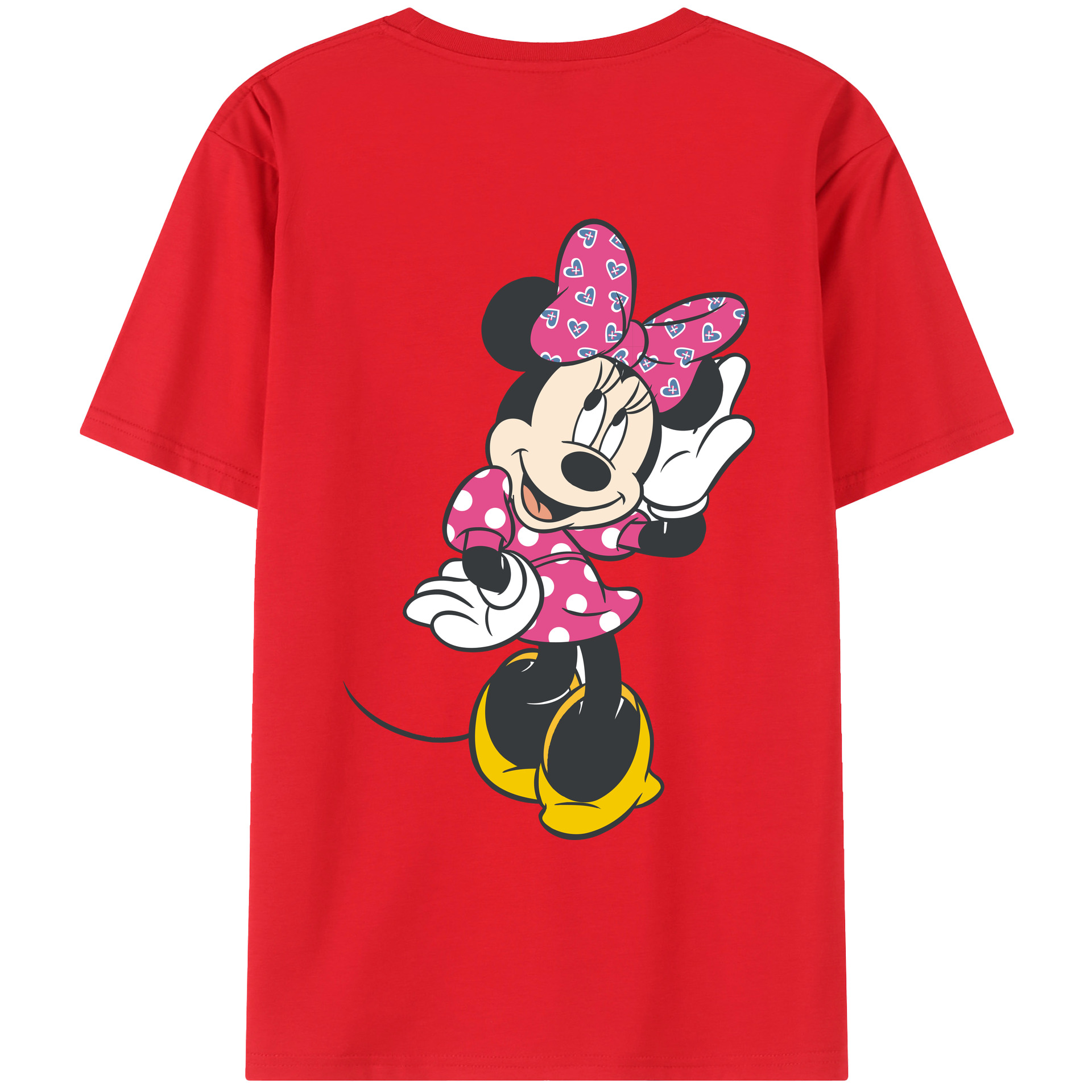 （画像用） ミッキーマウス Mickey Mouse レディース半袖Tシャツ(バックプリント)