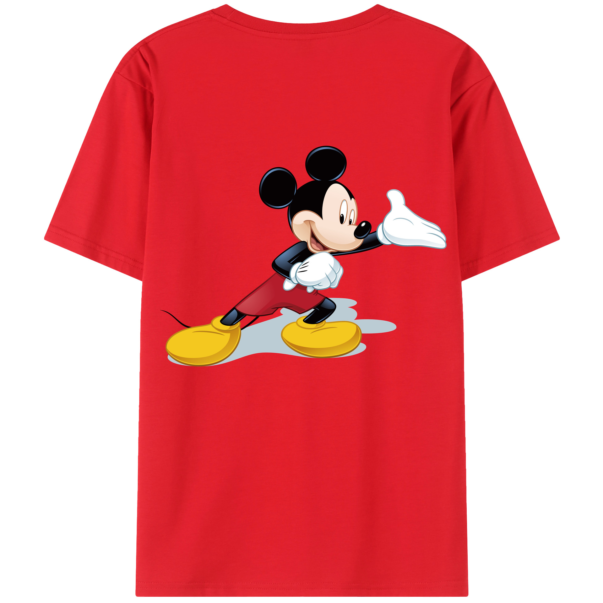 （画像用） ミッキーマウス Mickey Mouse レディース半袖Tシャツ(バックプリント)