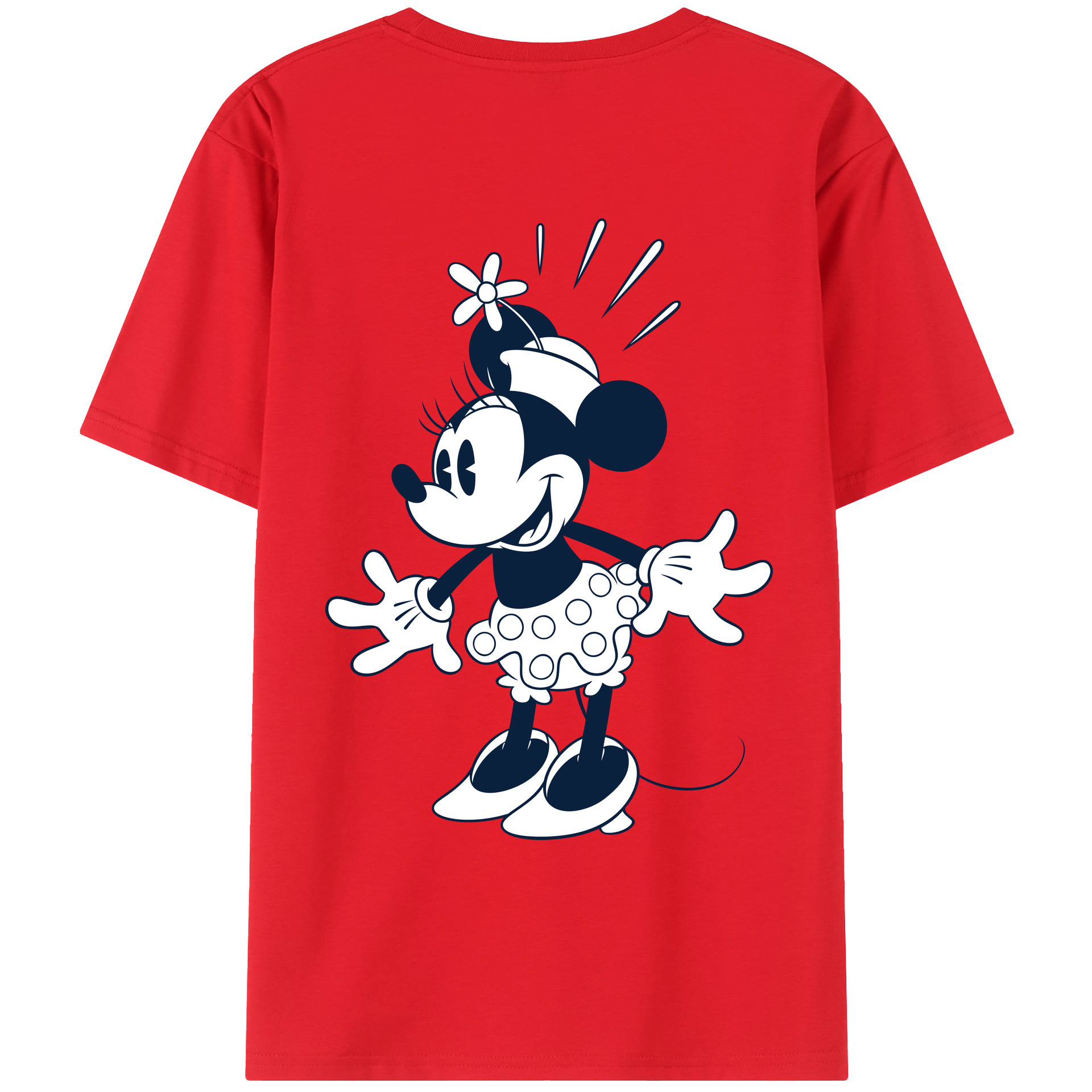 （画像用） ミッキーマウス Mickey Mouse レディース半袖Tシャツ(バックプリント)