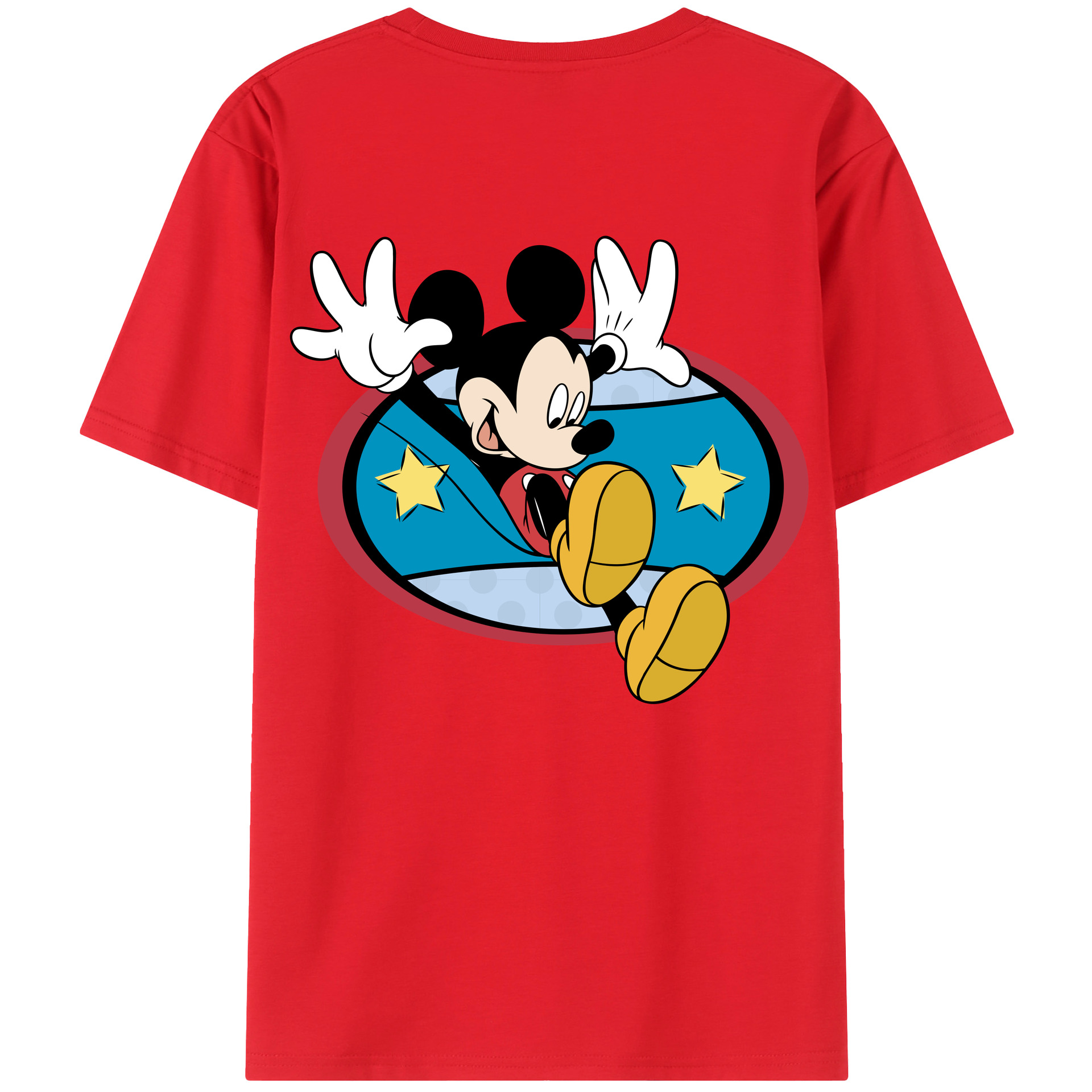 （画像用） ミッキーマウス Mickey Mouse レディース半袖Tシャツ(バックプリント)