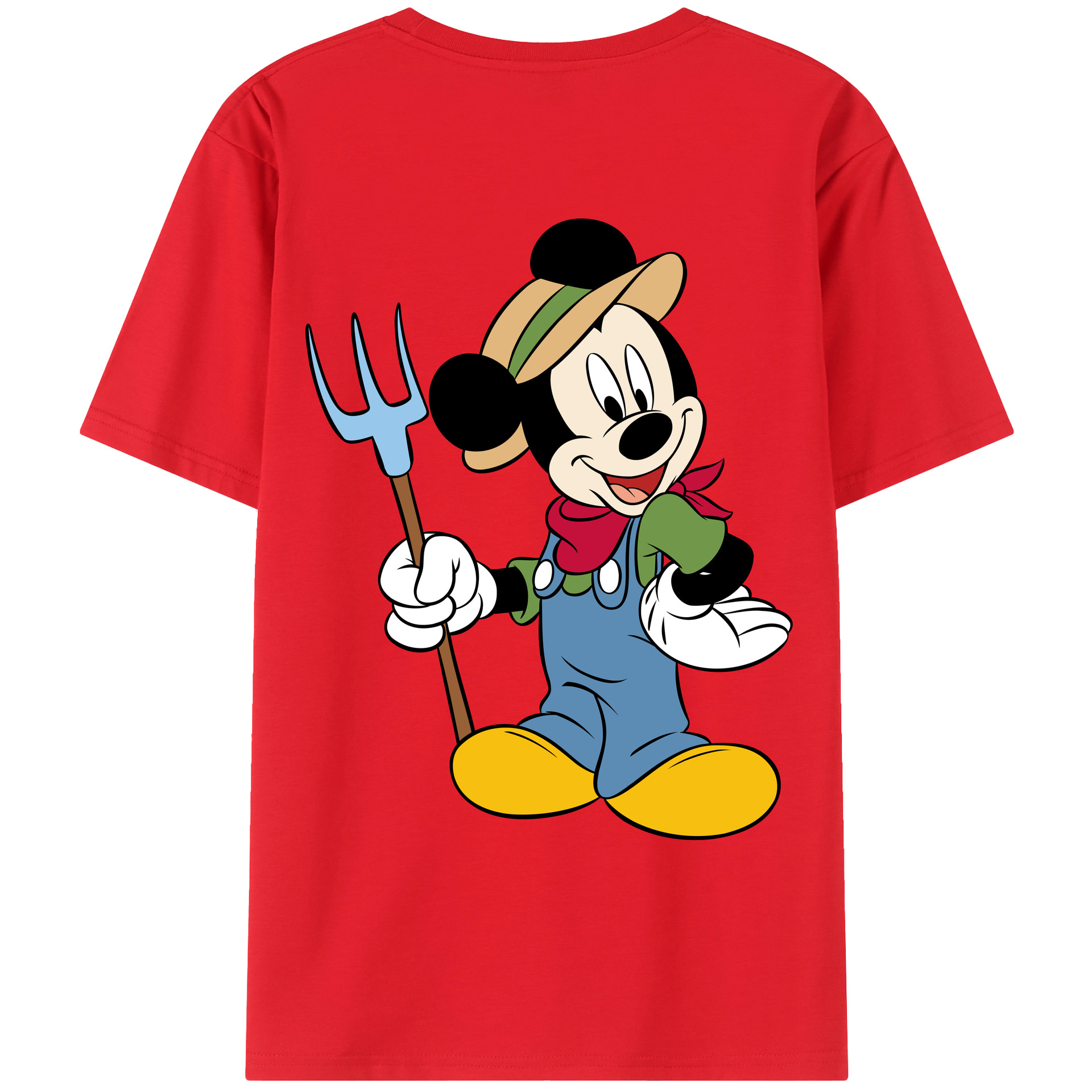 （画像用） ミッキーマウス Mickey Mouse レディース半袖Tシャツ(バックプリント)