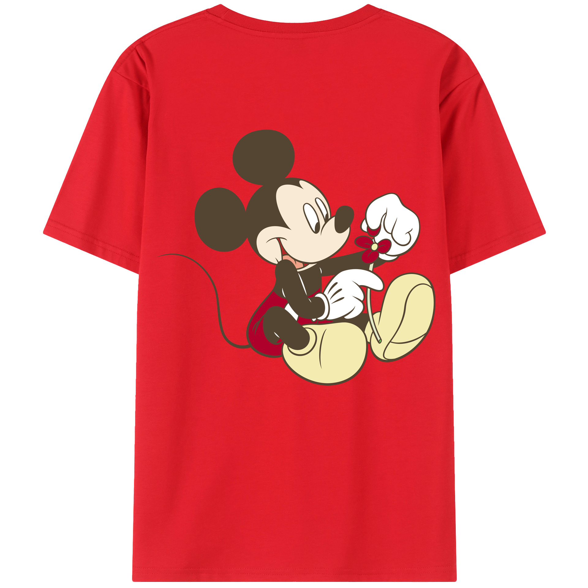 （画像用） ミッキーマウス Mickey Mouse レディース半袖Tシャツ(バックプリント)