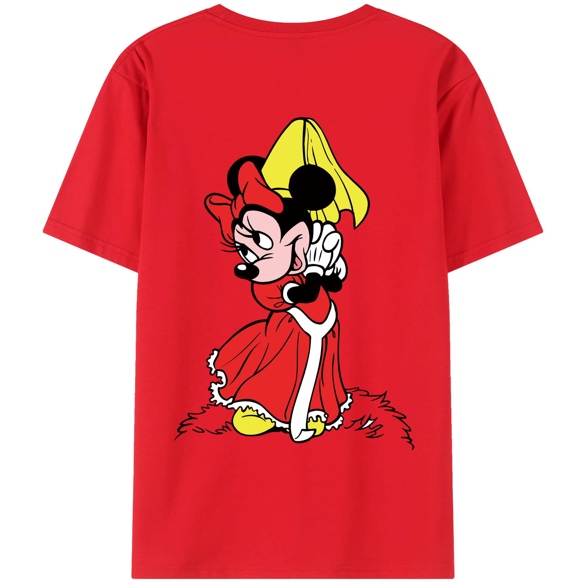（画像用） ミッキーマウス Mickey Mouse レディース半袖Tシャツ(バックプリント)