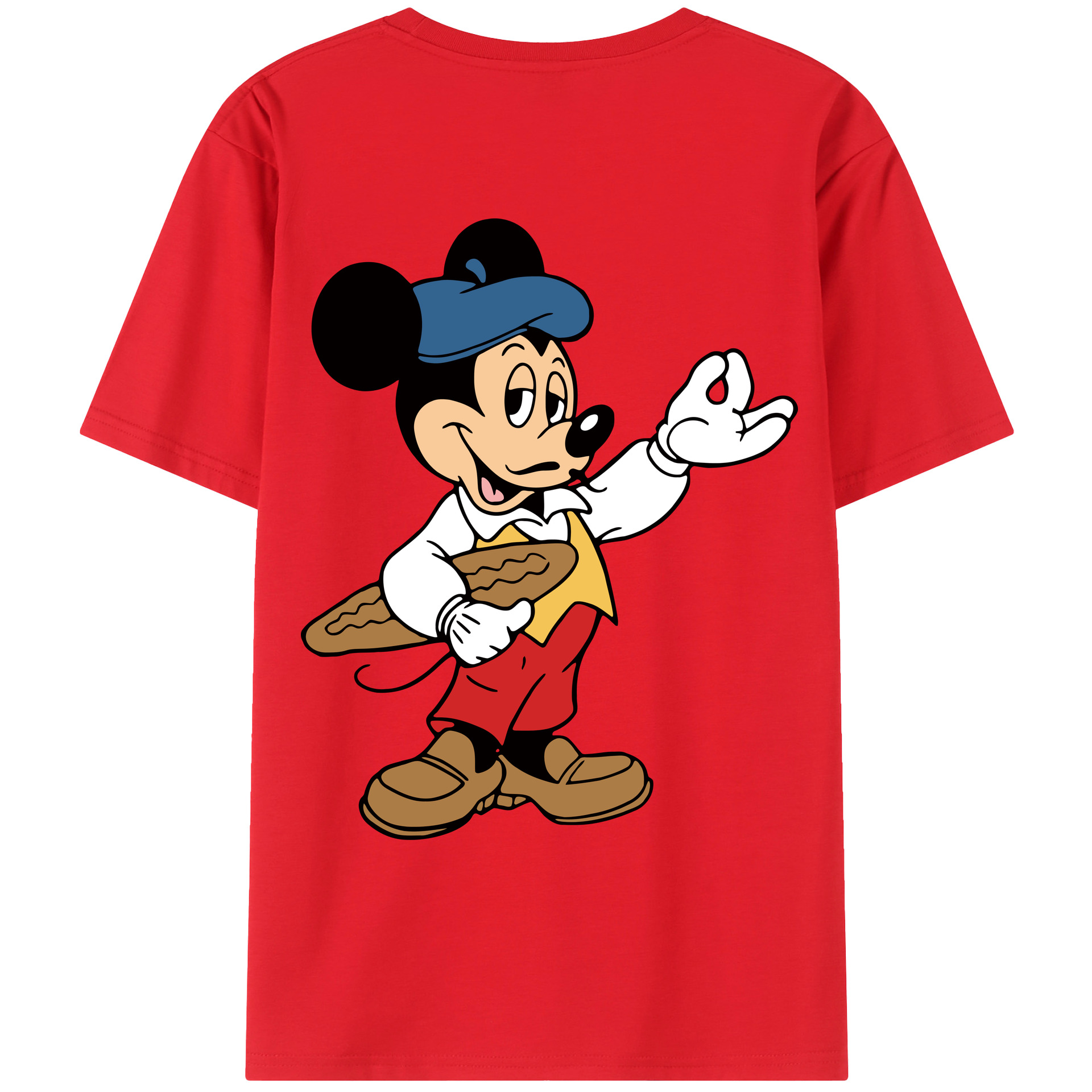 （画像用） ミッキーマウス Mickey Mouse レディース半袖Tシャツ(バックプリント)