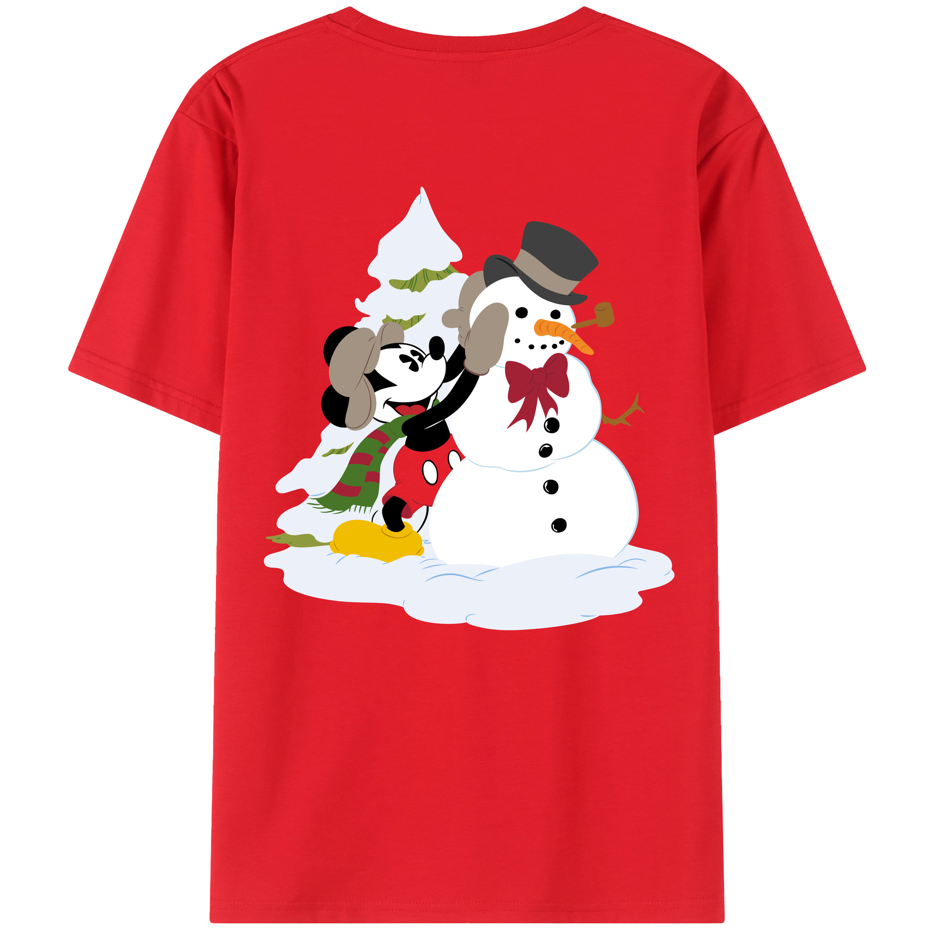 （画像用） ミッキーマウス Mickey Mouse レディース半袖Tシャツ(バックプリント)