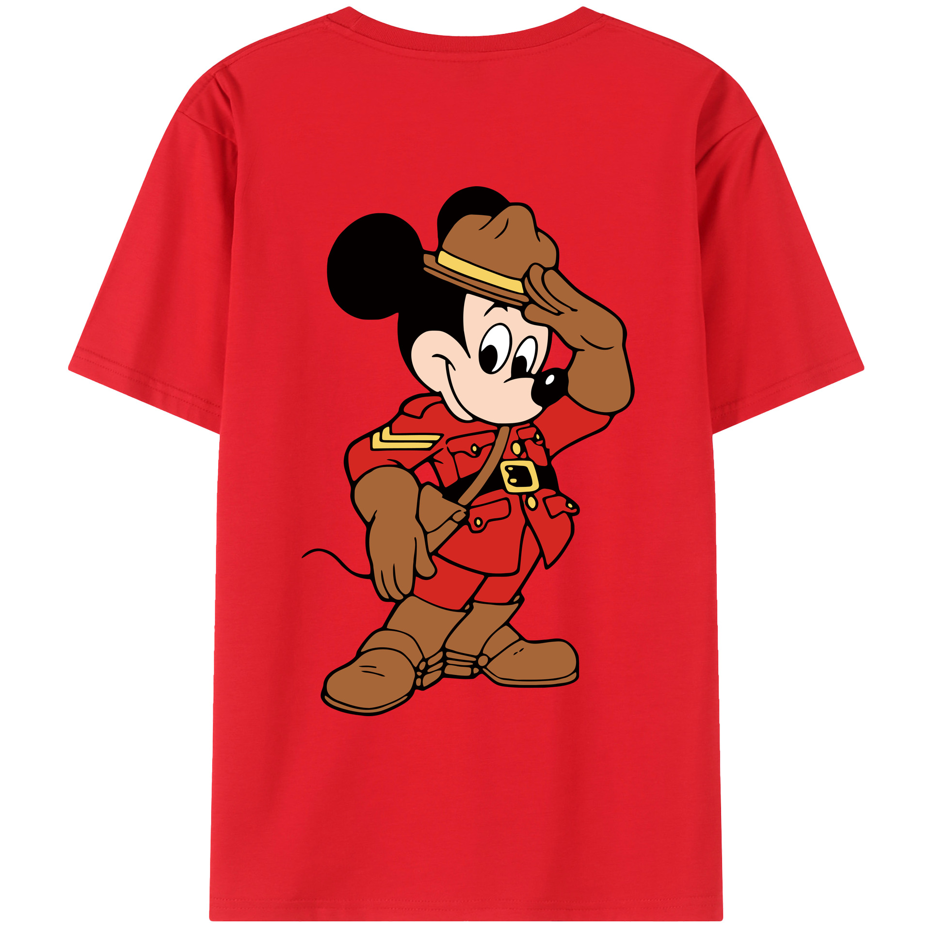（画像用） ミッキーマウス Mickey Mouse レディース半袖Tシャツ(バックプリント)
