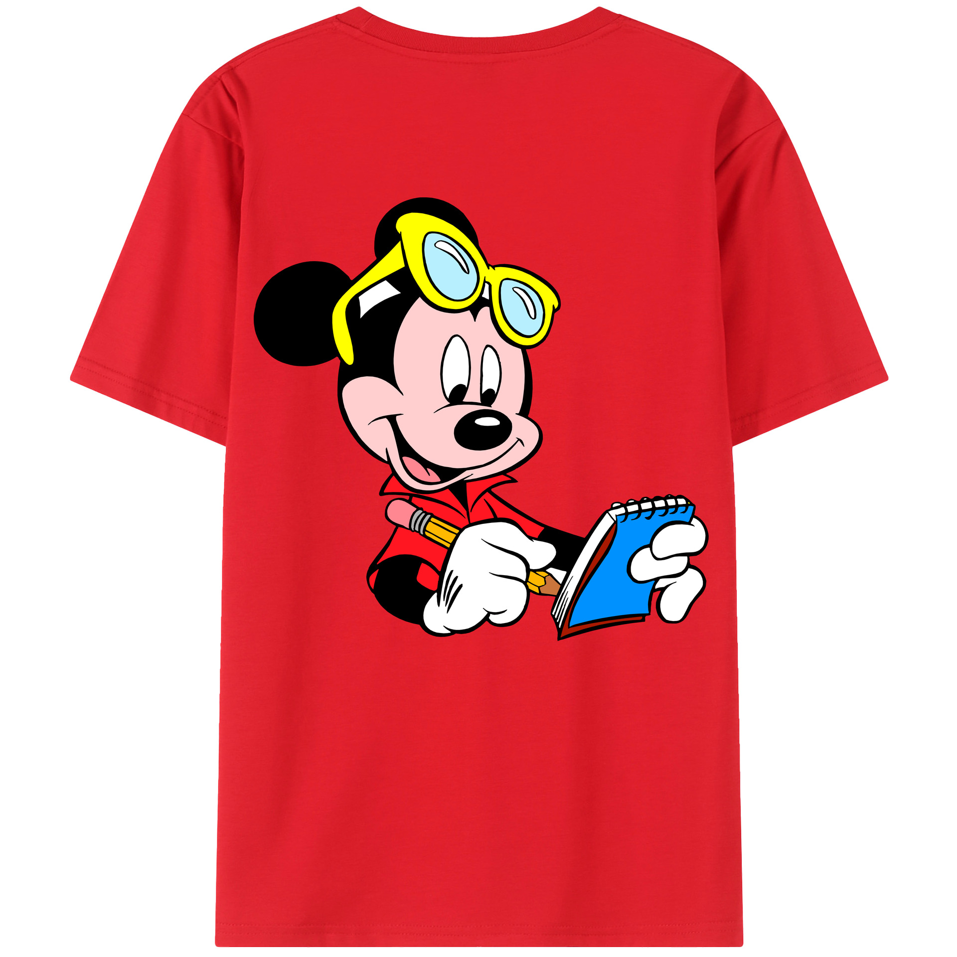 （画像用） ミッキーマウス Mickey Mouse レディース半袖Tシャツ(バックプリント)