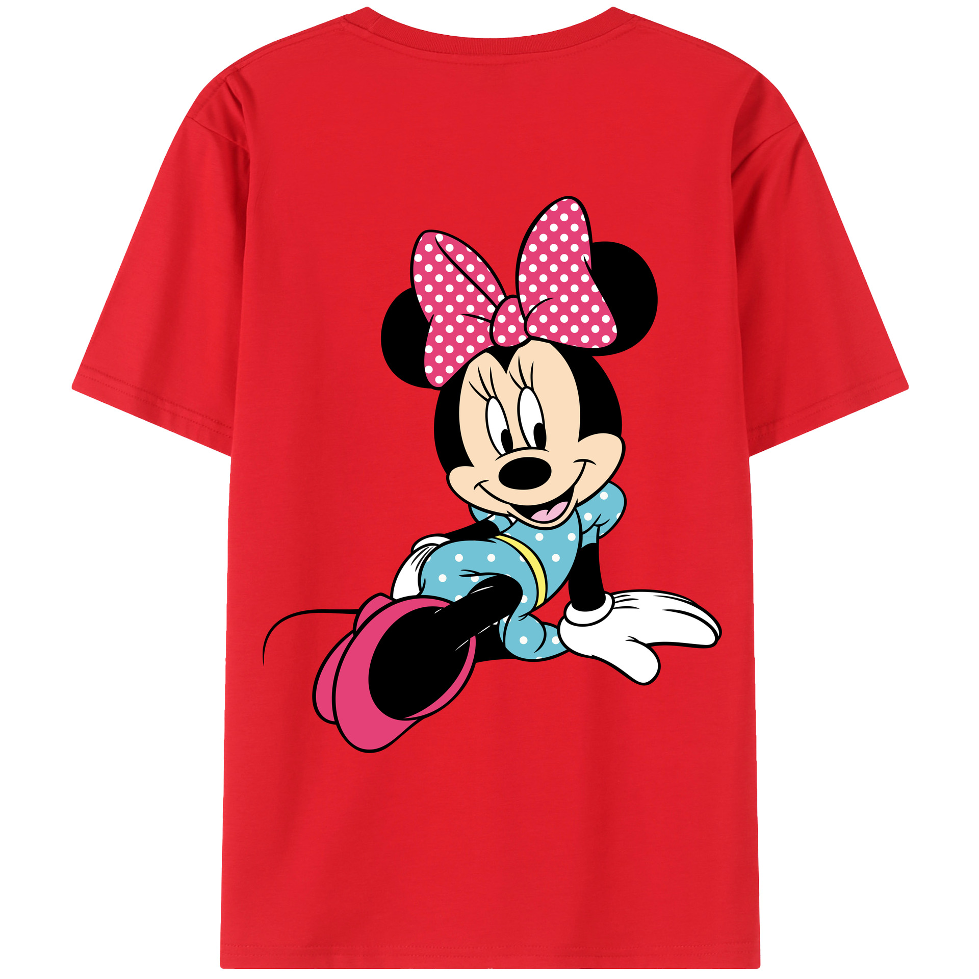 （画像用） ミッキーマウス Mickey Mouse レディース半袖Tシャツ(バックプリント)