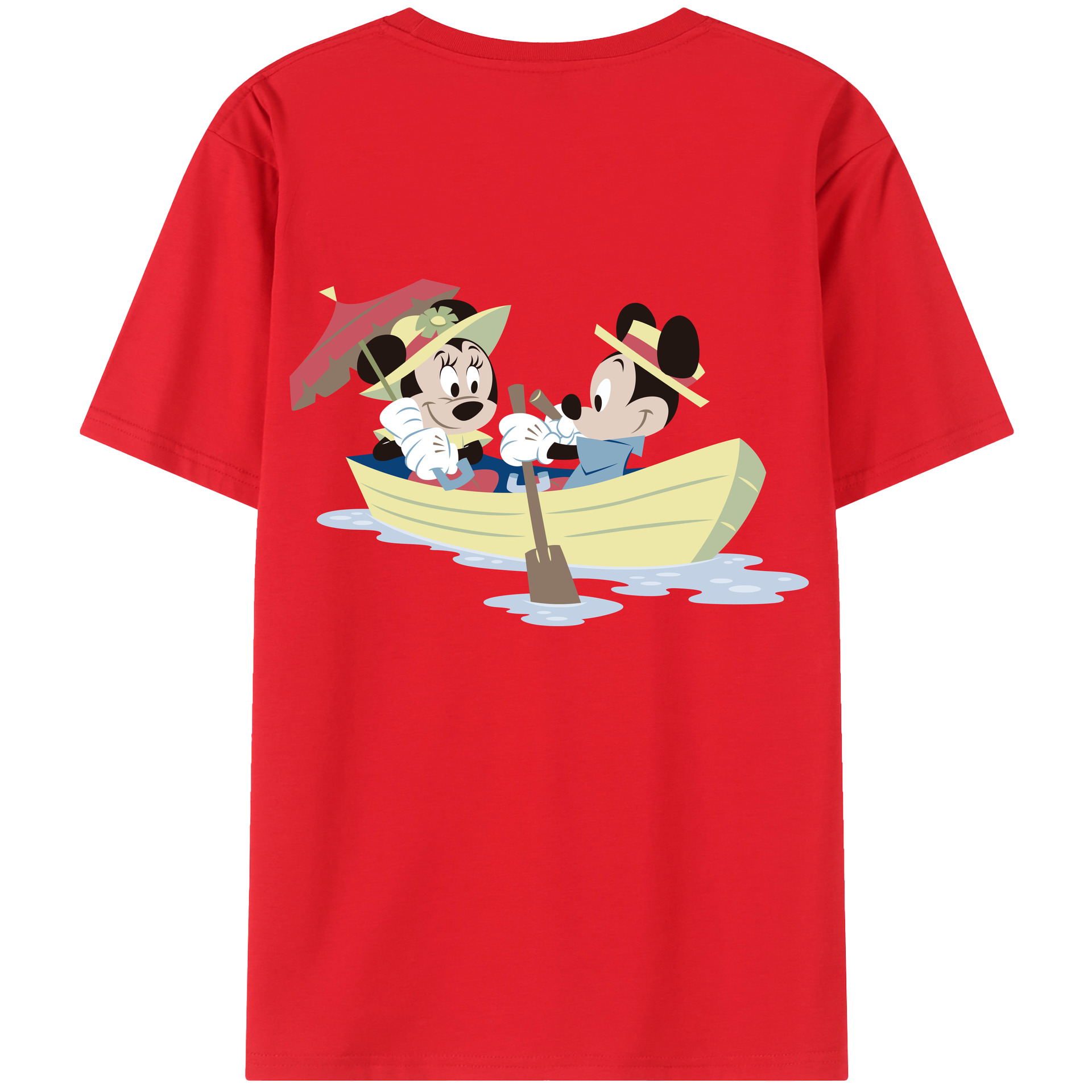 （画像用） ミッキーマウス Mickey Mouse レディース半袖Tシャツ(バックプリント)