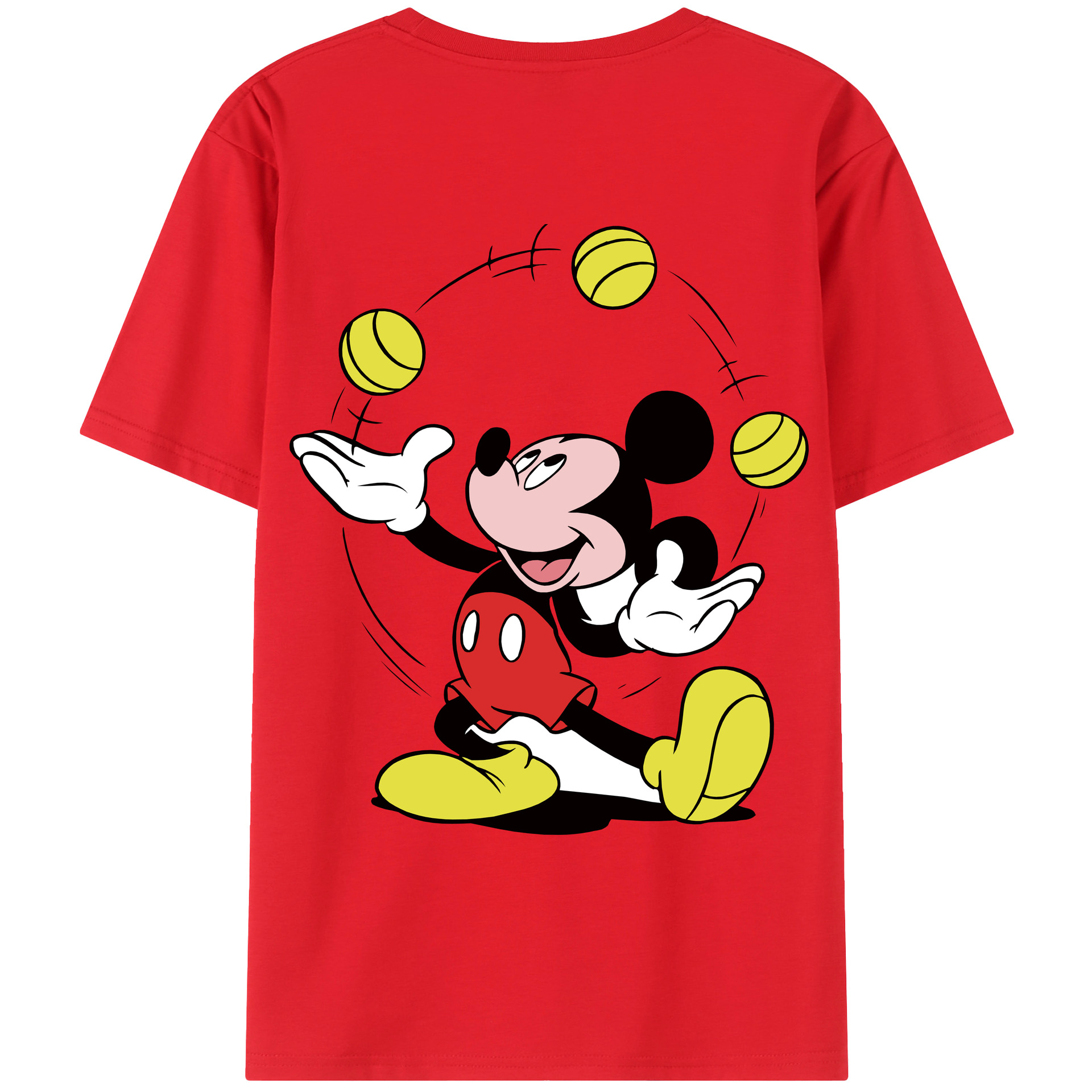 （画像用） ミッキーマウス Mickey Mouse レディース半袖Tシャツ(バックプリント)