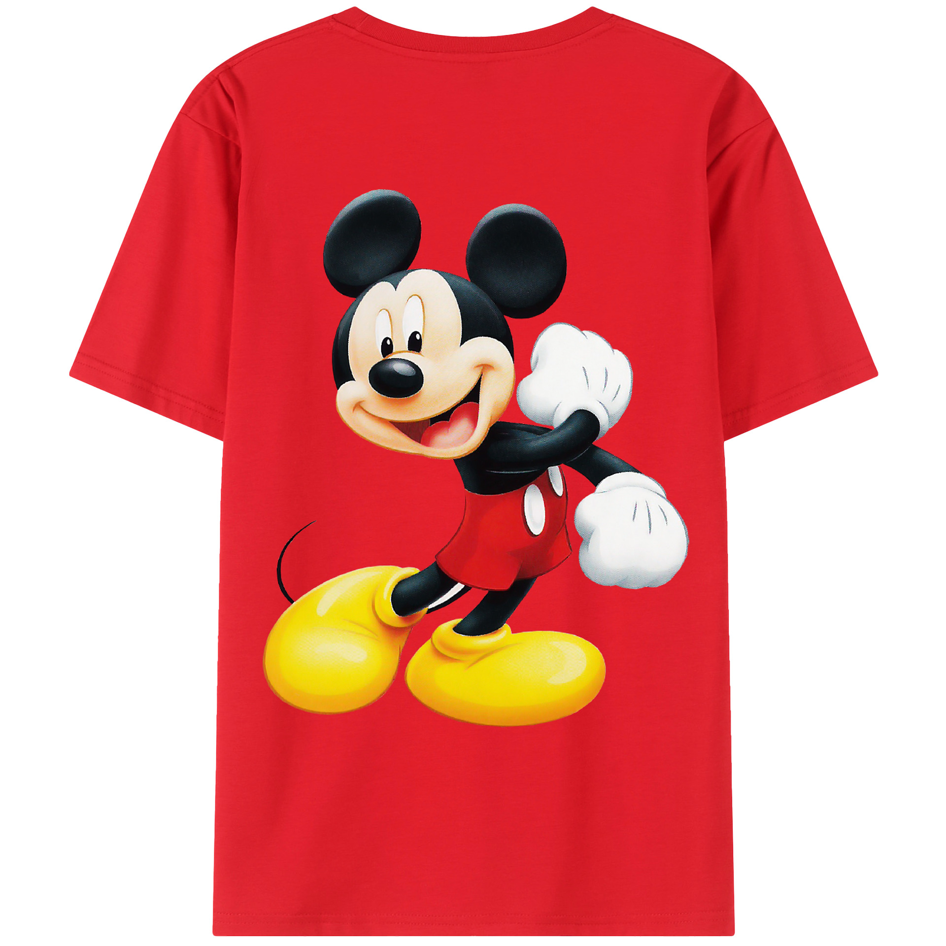 （画像用） ミッキーマウス Mickey Mouse レディース半袖Tシャツ(バックプリント)