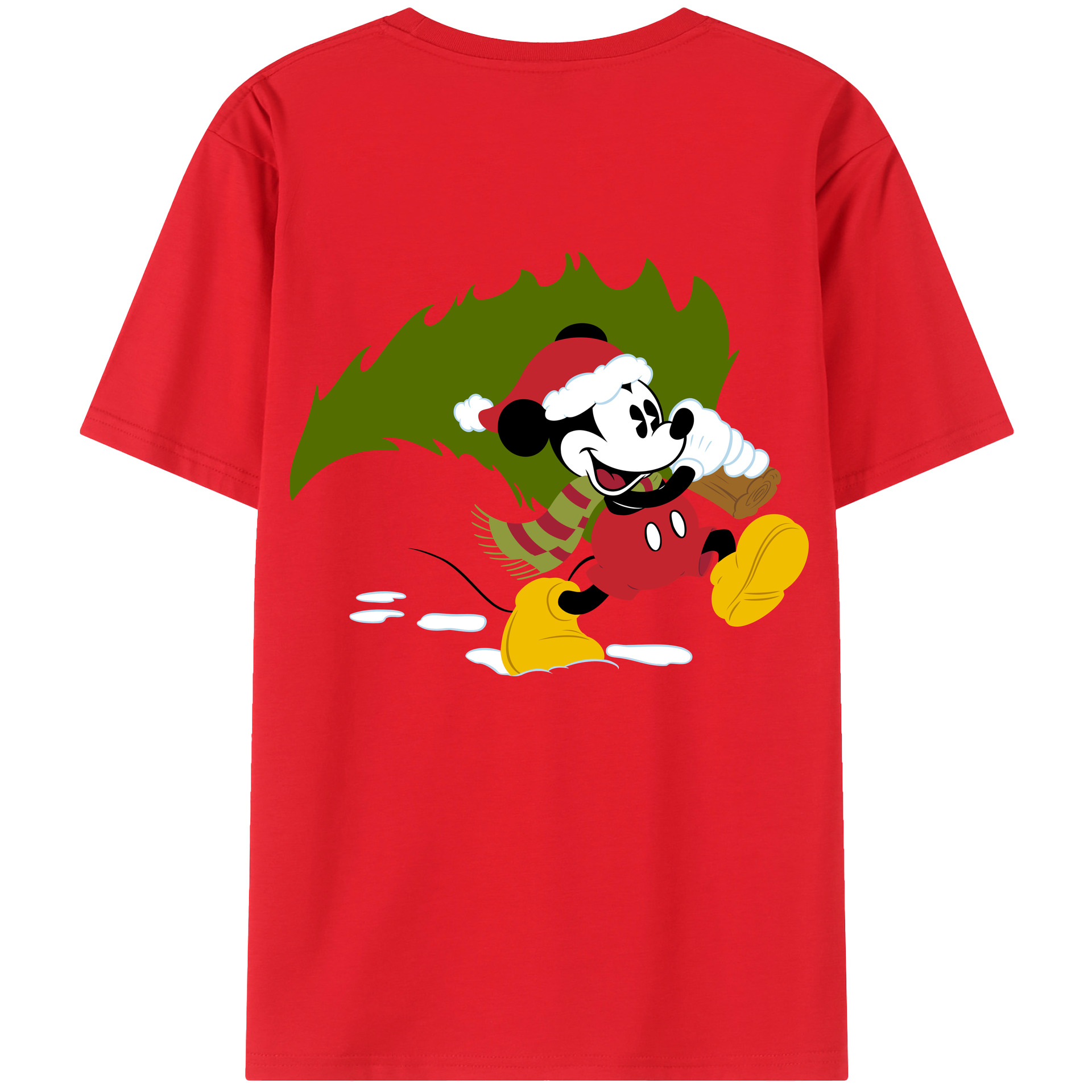 （画像用） ミッキーマウス Mickey Mouse レディース半袖Tシャツ(バックプリント)