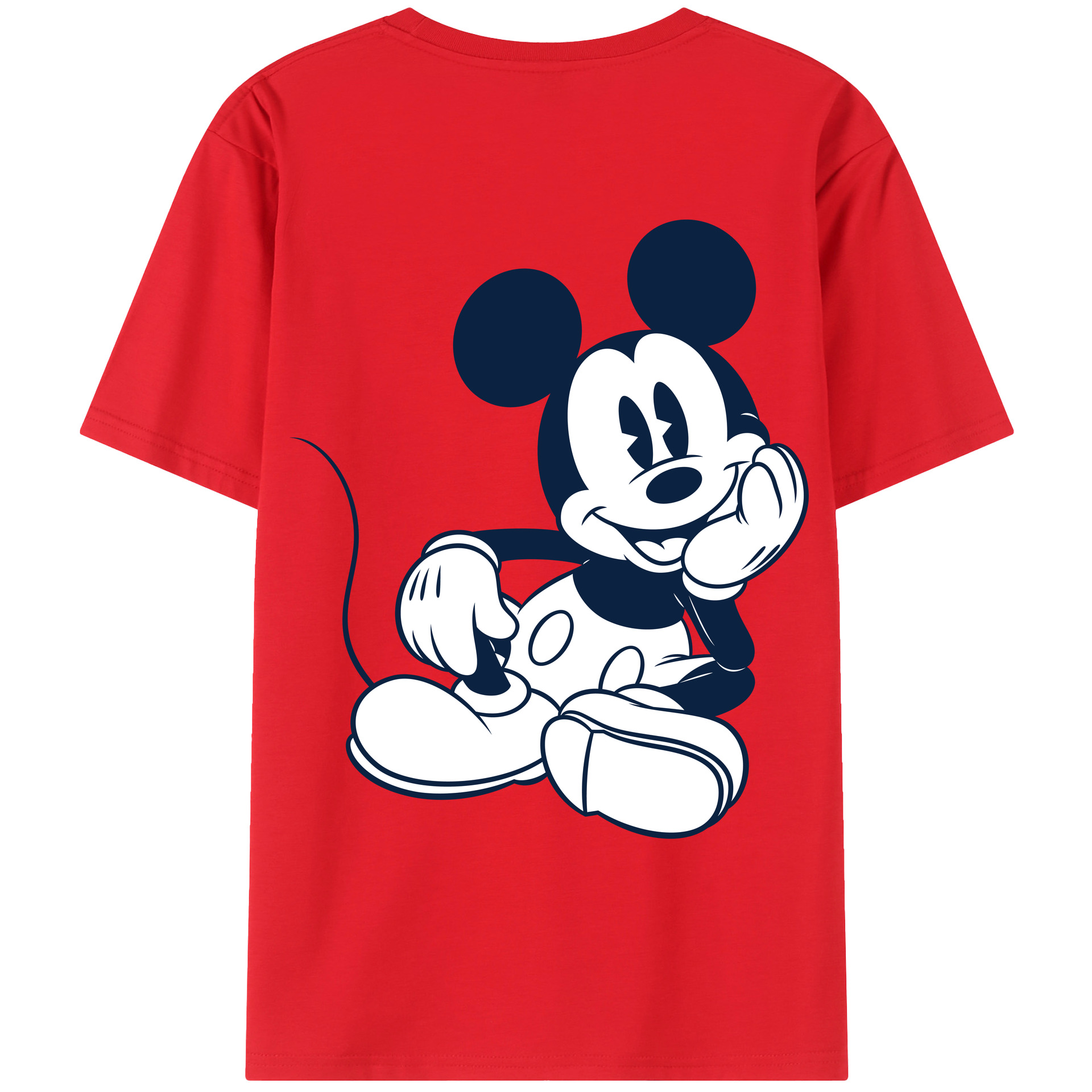 （画像用） ミッキーマウス Mickey Mouse レディース半袖Tシャツ(バックプリント)