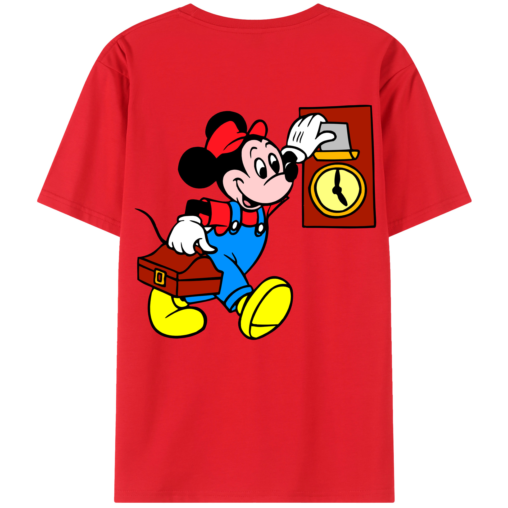 （画像用） ミッキーマウス Mickey Mouse レディース半袖Tシャツ(バックプリント)