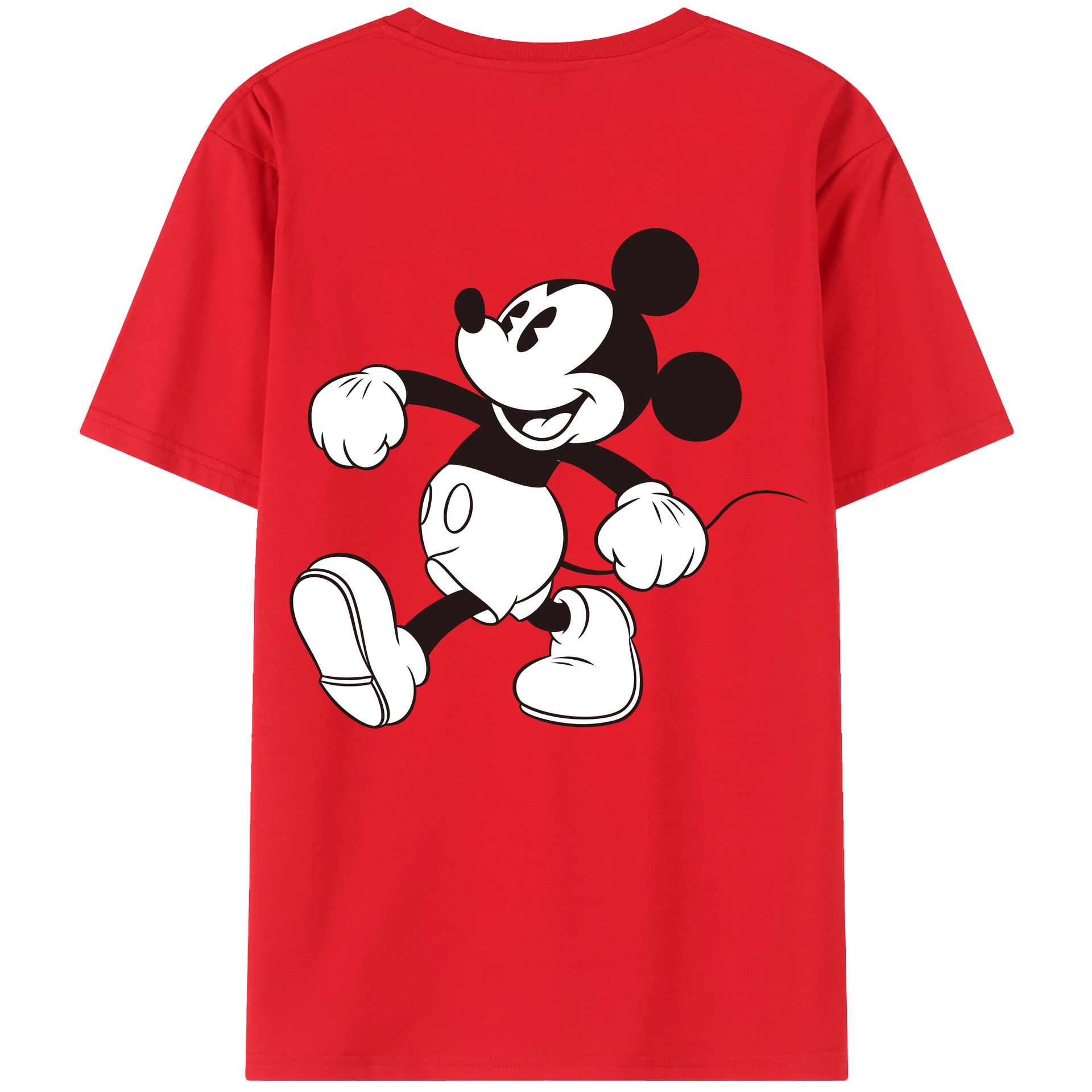 （画像用） ミッキーマウス Mickey Mouse レディース半袖Tシャツ(バックプリント)