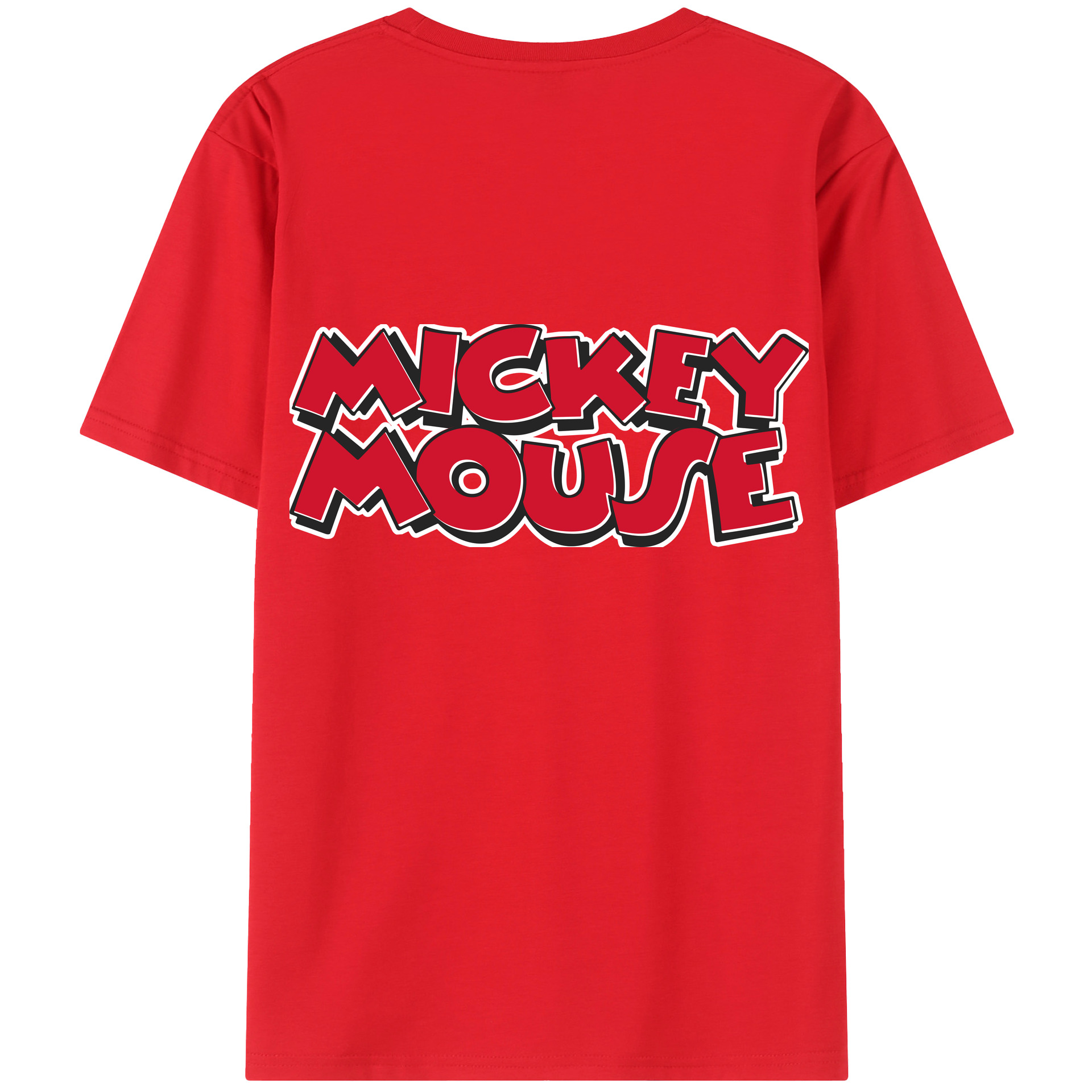 （画像用） ミッキーマウス Mickey Mouse レディース半袖Tシャツ(バックプリント)