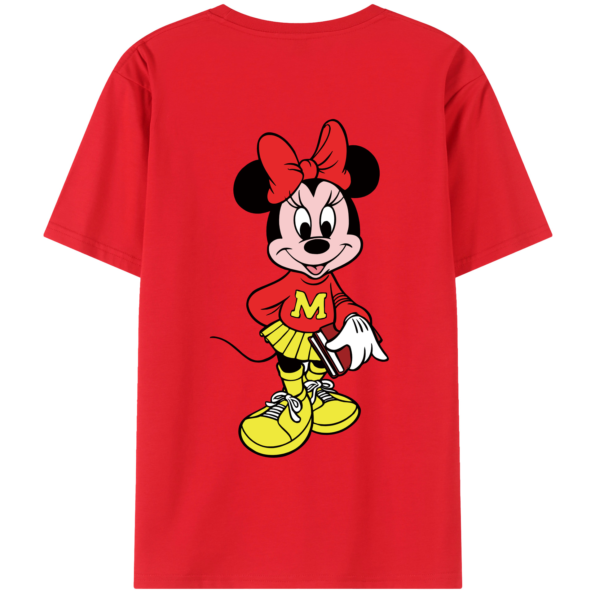 （画像用） ミッキーマウス Mickey Mouse レディース半袖Tシャツ(バックプリント)