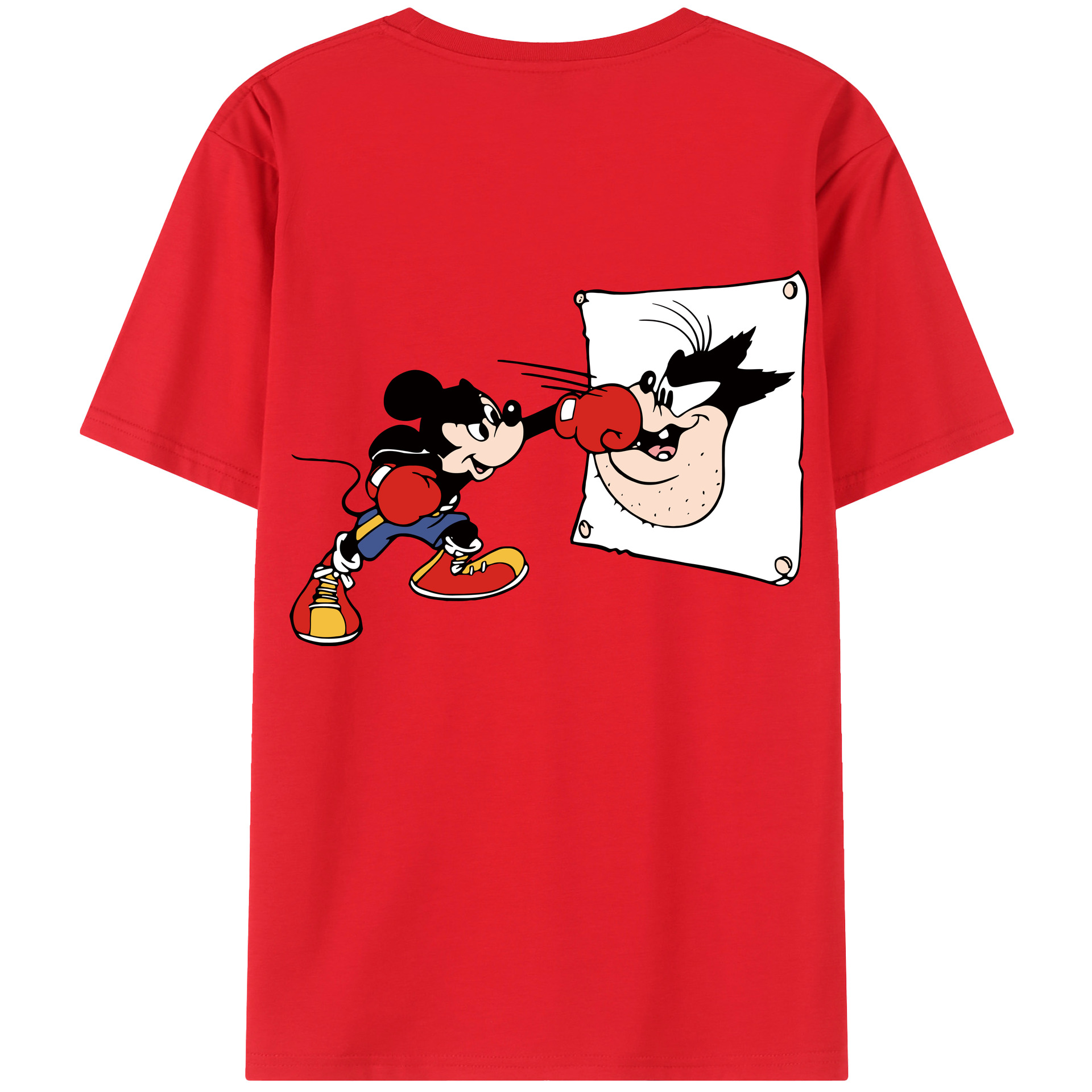 （画像用） ミッキーマウス Mickey Mouse レディース半袖Tシャツ(バックプリント)