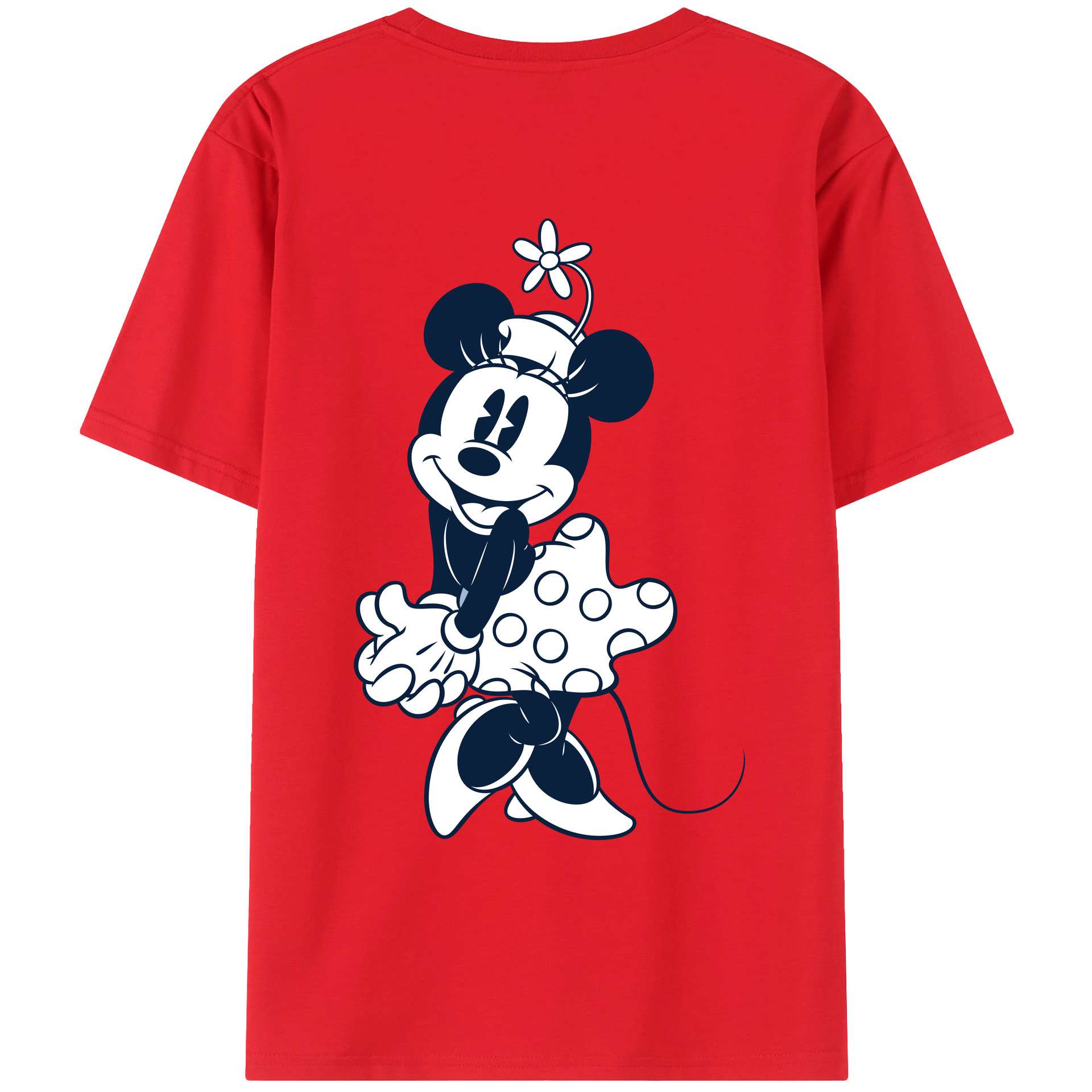 （画像用） ミッキーマウス Mickey Mouse レディース半袖Tシャツ(バックプリント)