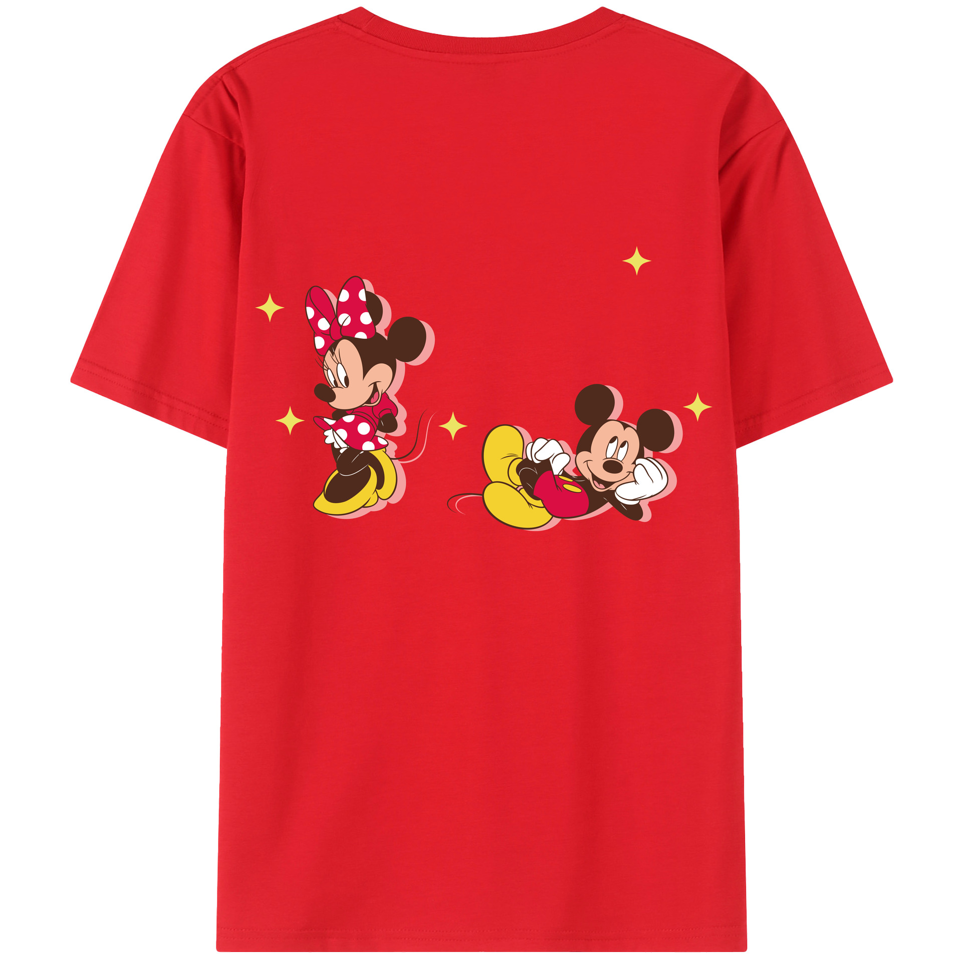 （画像用） ミッキーマウス Mickey Mouse レディース半袖Tシャツ(バックプリント)