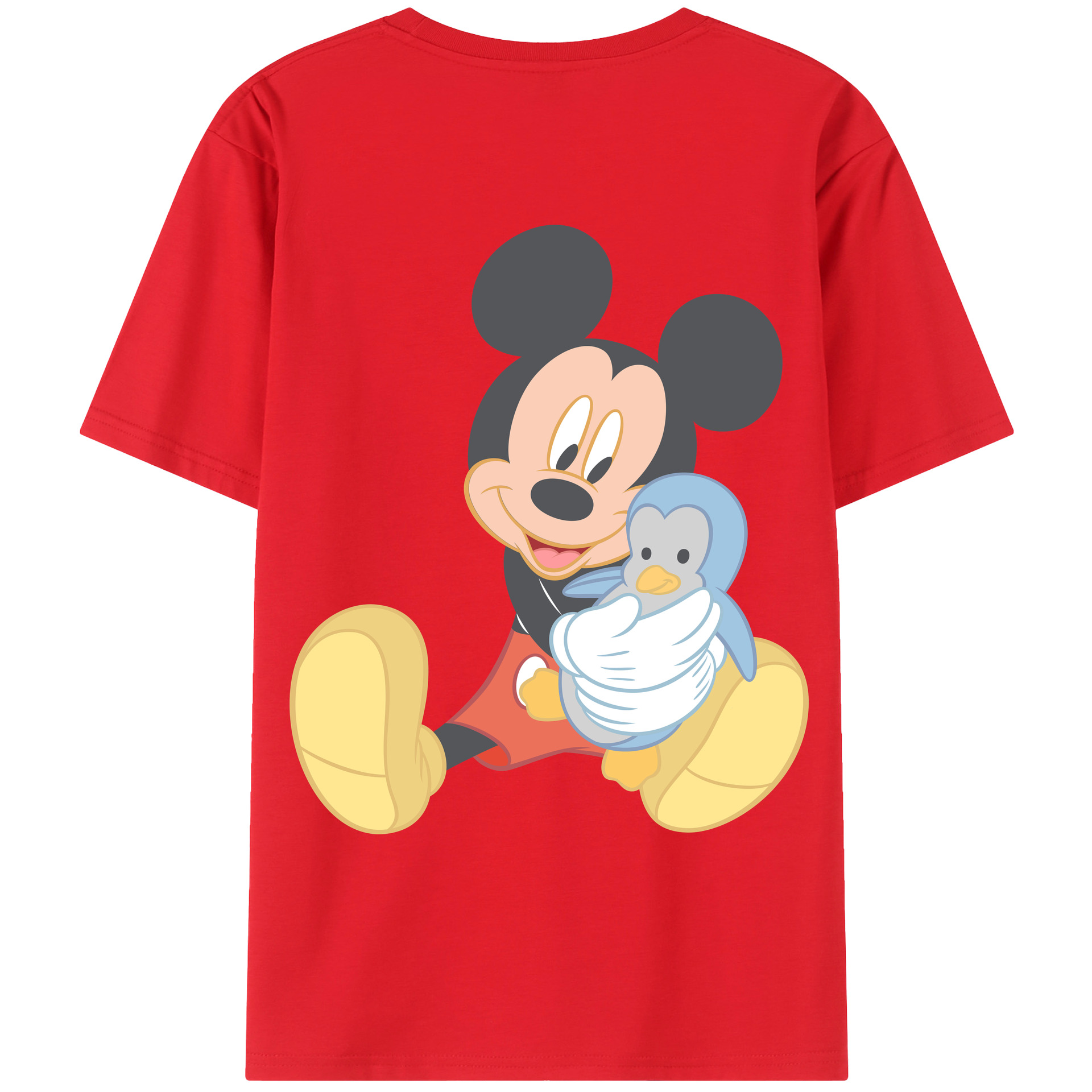 （画像用） ミッキーマウス Mickey Mouse レディース半袖Tシャツ(バックプリント)