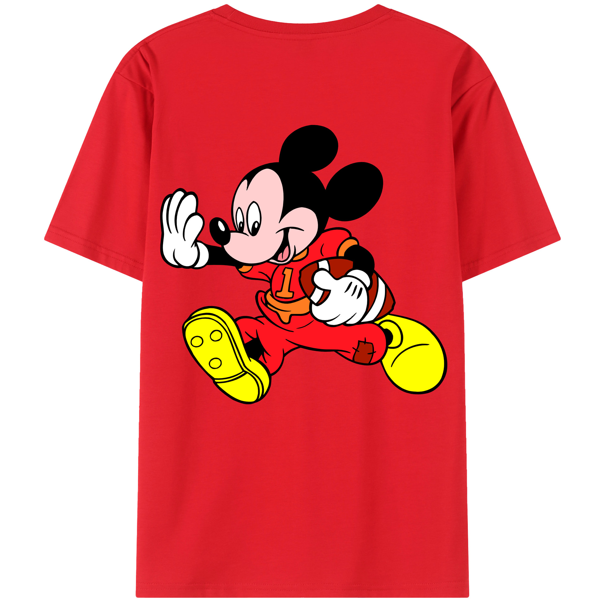 （画像用） ミッキーマウス Mickey Mouse レディース半袖Tシャツ(バックプリント)