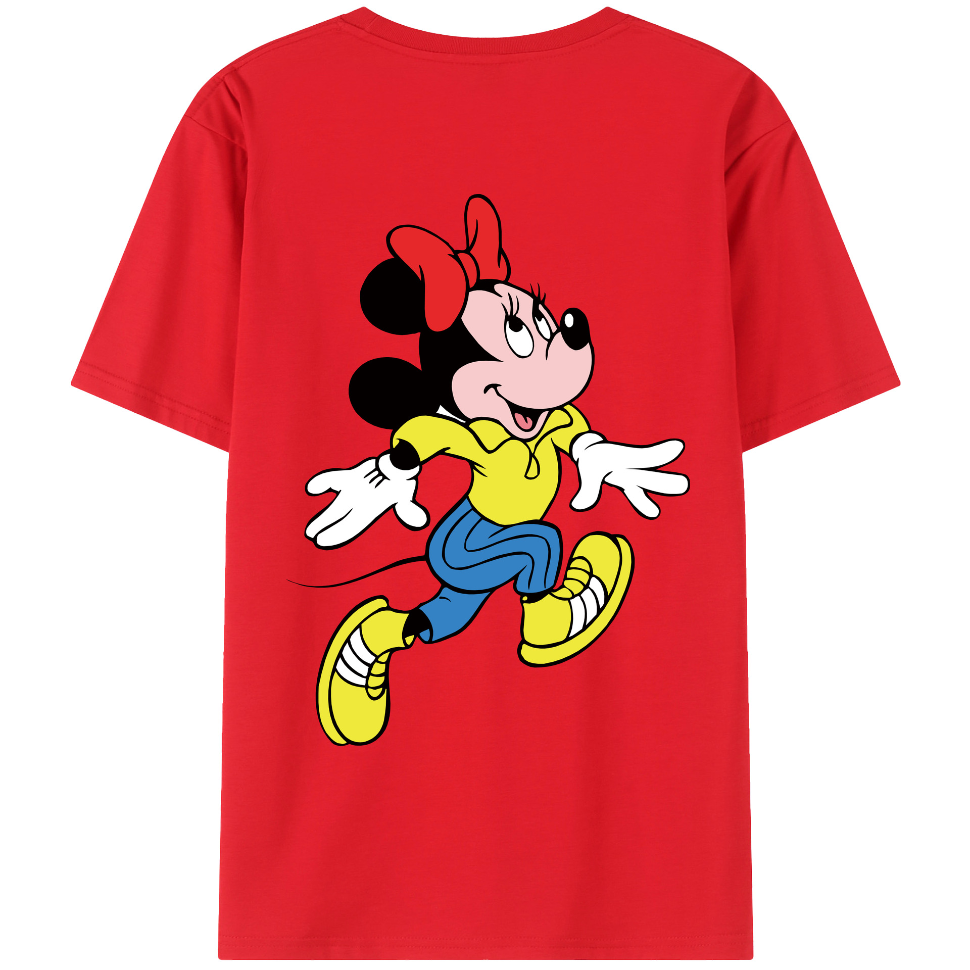 （画像用） ミッキーマウス Mickey Mouse レディース半袖Tシャツ(バックプリント)