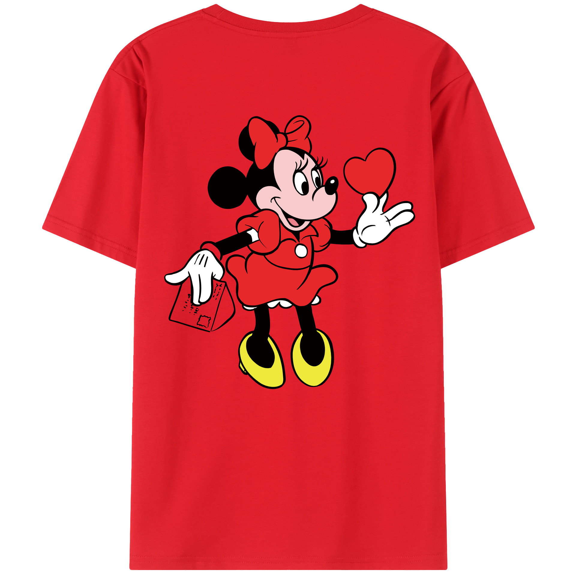 （画像用） ミッキーマウス Mickey Mouse レディース半袖Tシャツ(バックプリント)