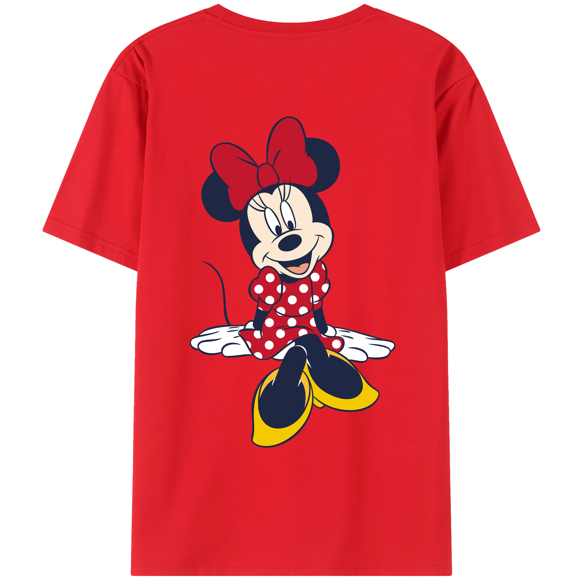 （画像用） ミッキーマウス Mickey Mouse レディース半袖Tシャツ(バックプリント)