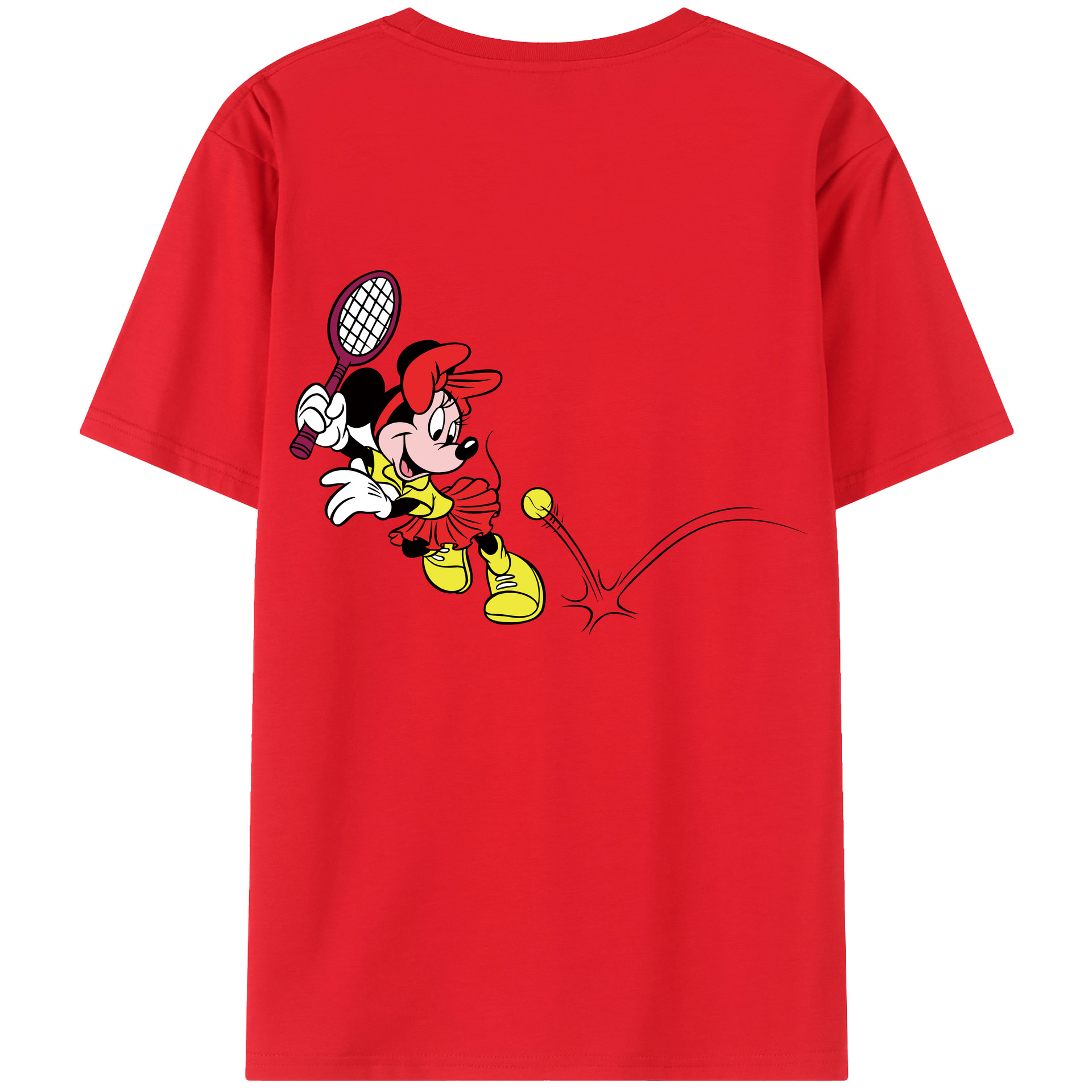 （画像用） ミッキーマウス Mickey Mouse レディース半袖Tシャツ(バックプリント)