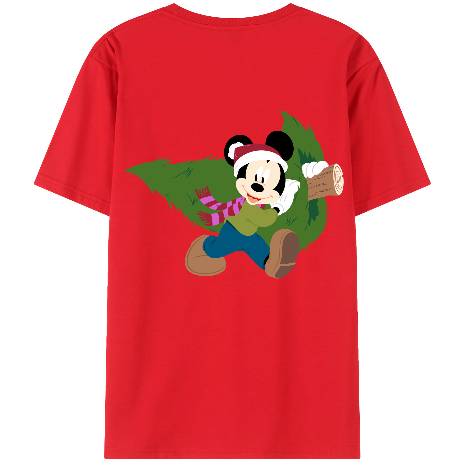 （画像用） ミッキーマウス Mickey Mouse レディース半袖Tシャツ(バックプリント)