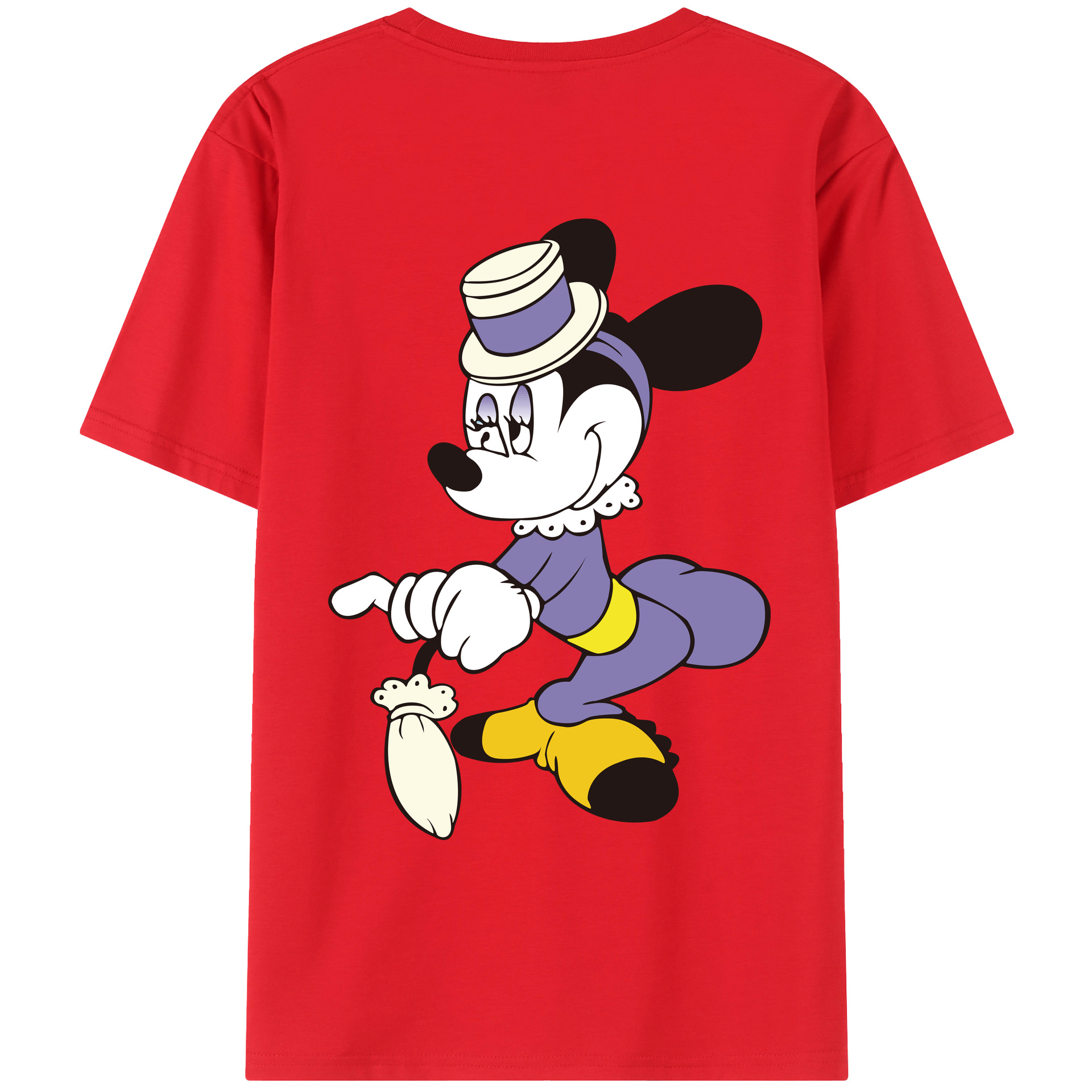 （画像用） ミッキーマウス Mickey Mouse レディース半袖Tシャツ(バックプリント)