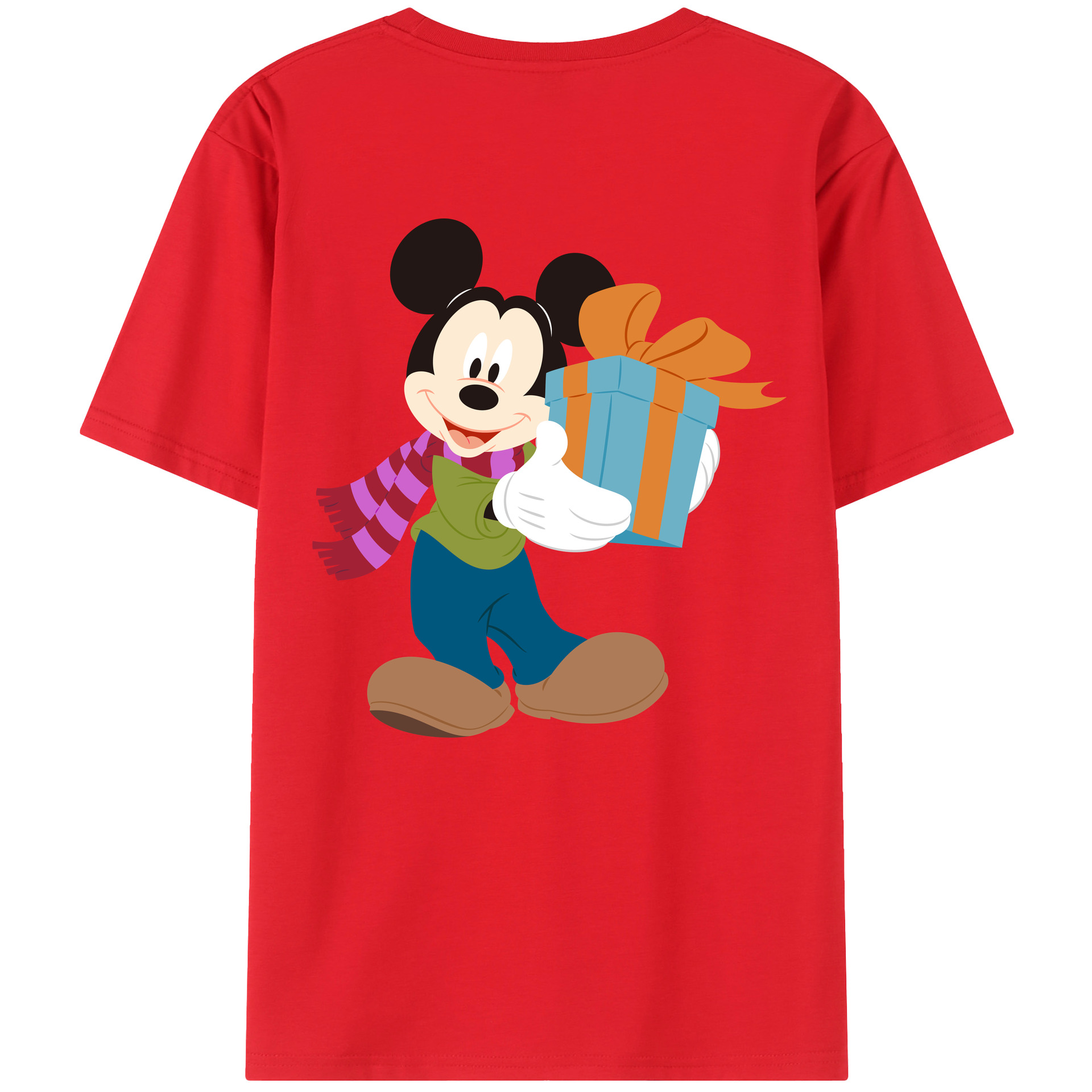 （画像用） ミッキーマウス Mickey Mouse レディース半袖Tシャツ(バックプリント)